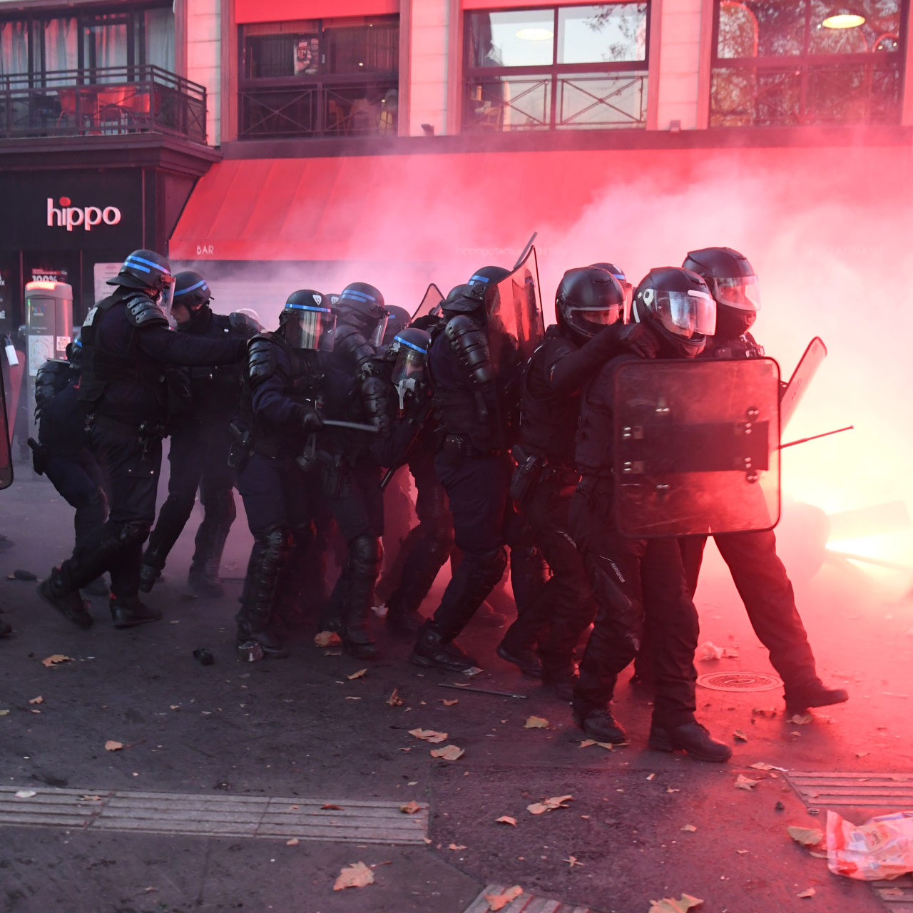 Cars ablaze in Paris street fires during protests over new police law ...