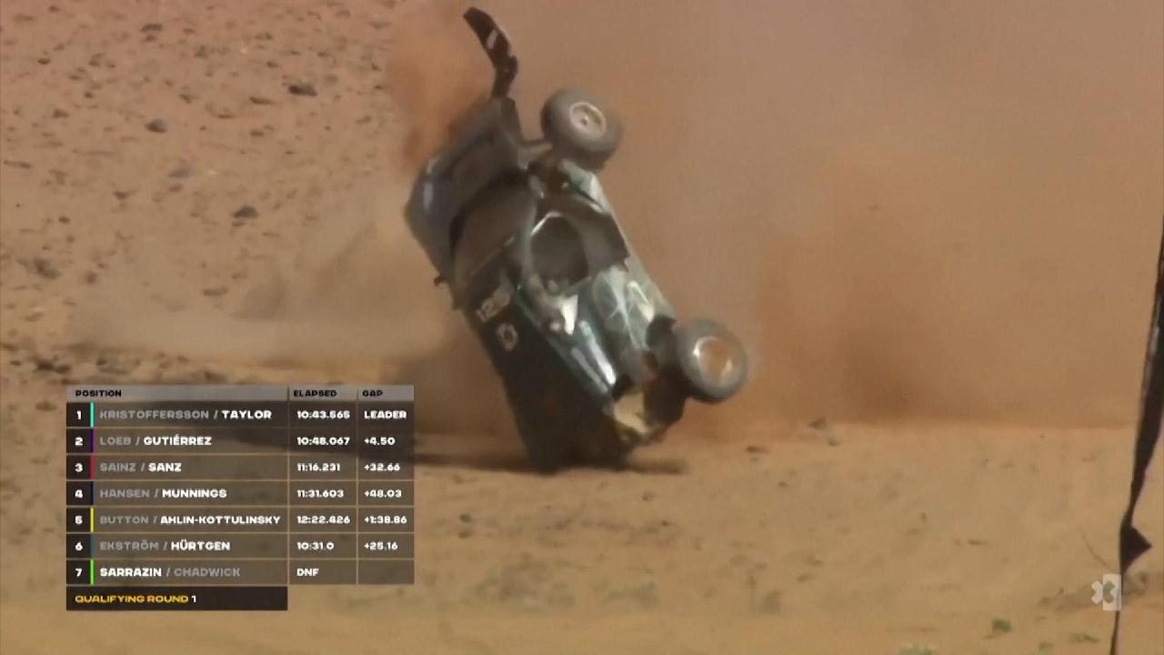 Electric rally car driver escapes uninjured from dramatic crash - CGTN