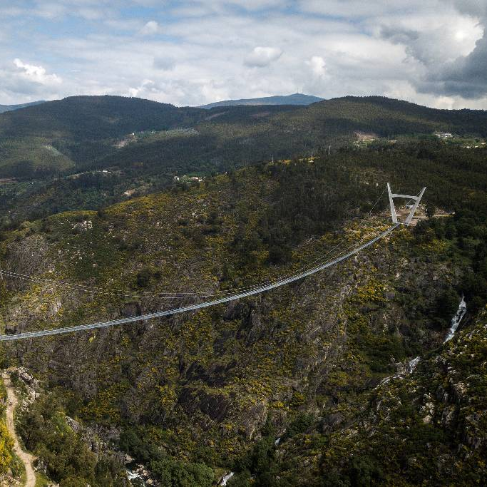 World's longest pedestrian suspension bridge opens in Portugal - CGTN