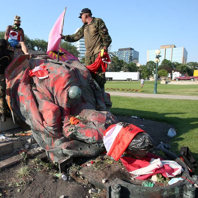 Statues of UK monarchs toppled in Canada amid anger over colonial past