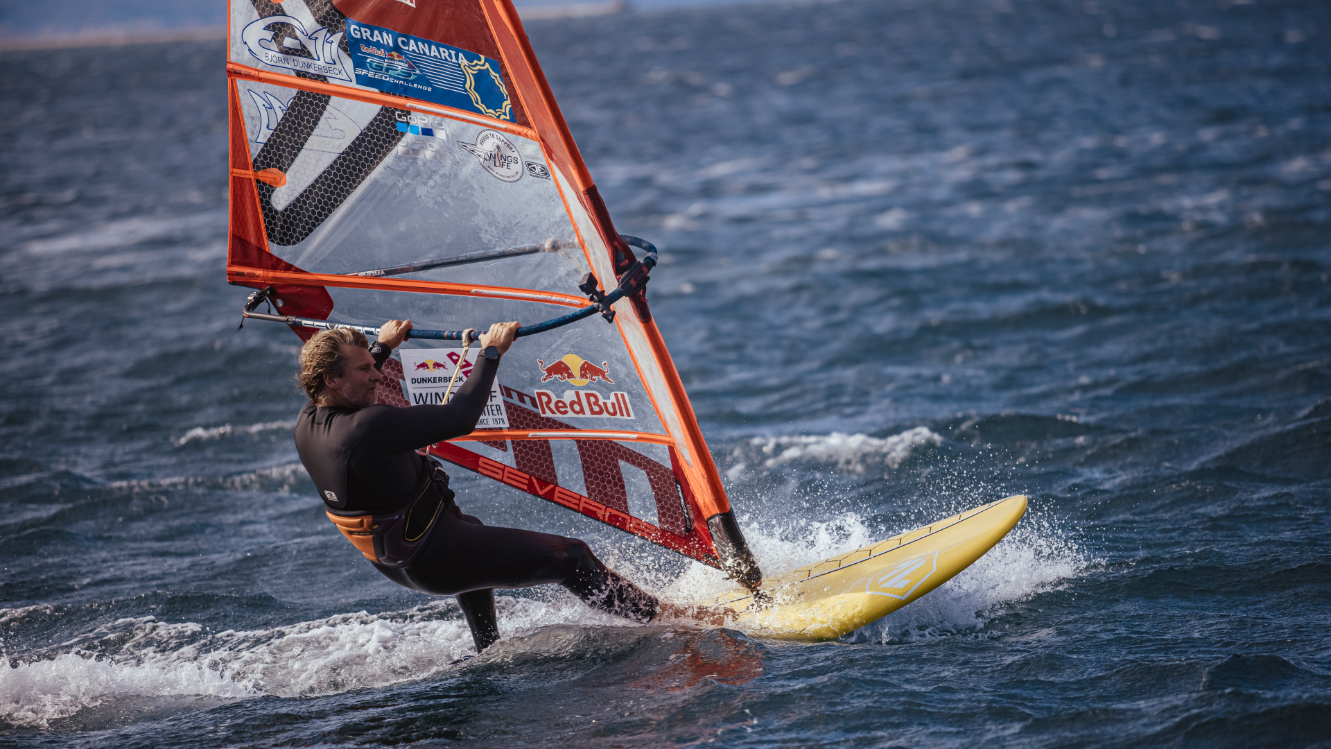 Bjorn Dunkerbeck hits world-first windsurf speed of 103.67kph - CGTN