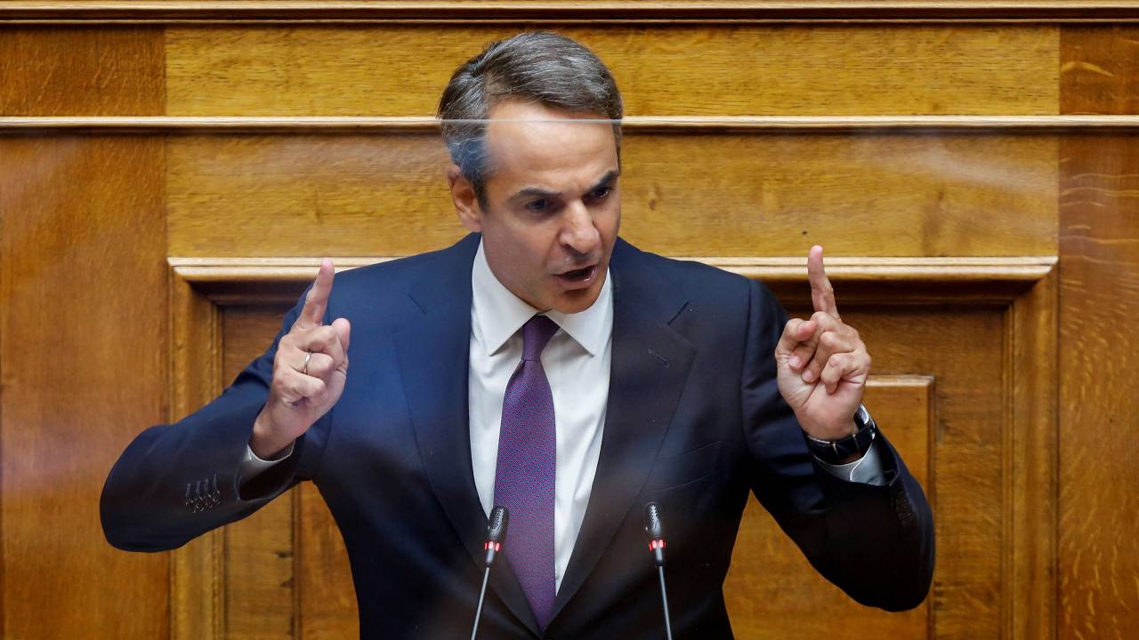 Greek Prime Minister Kyriakos Mitsotakis has announced his second set of energy measures. /Costas Baltas/Reuters