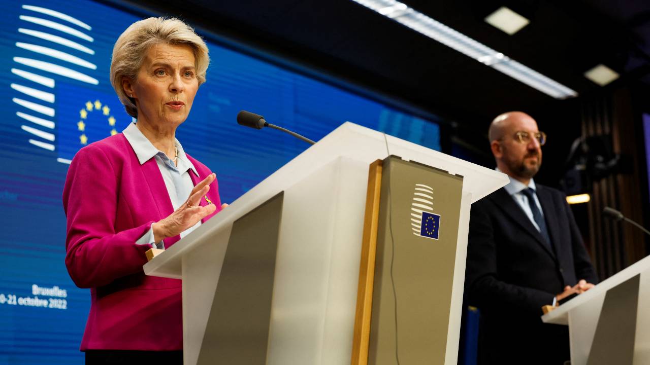 European Commission President Ursula von der Leyen and European Council President Charles Michel have announced new measures to tackle Europe's gas crisis, but still no gas price gap. /Piroschka van de Wouw/Reuters