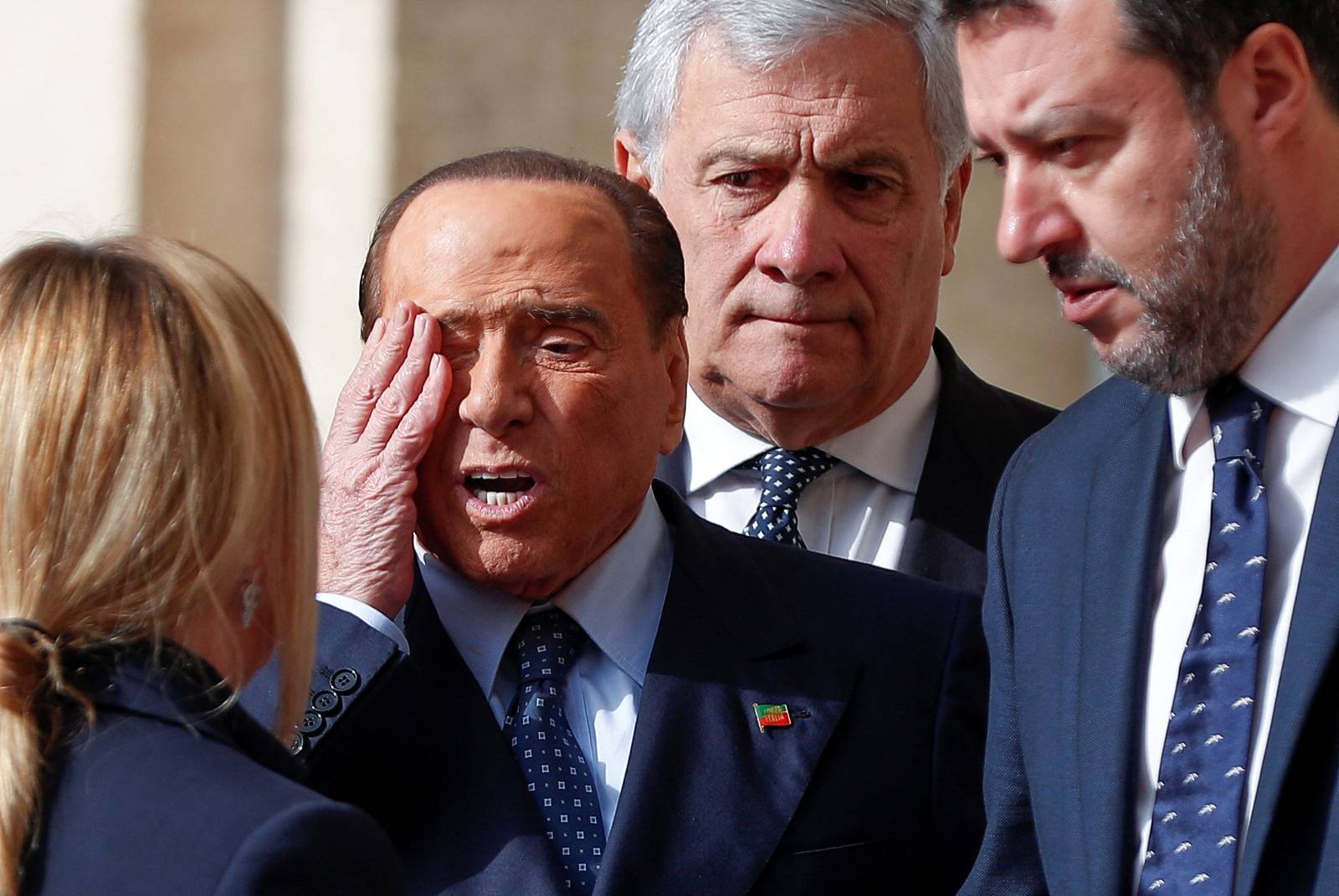 Meloni differs with the leaders of Italy's other coalition parties over their historic positions on Ukraine and Russia. /Guglielmo Mangiapane/Reuters
