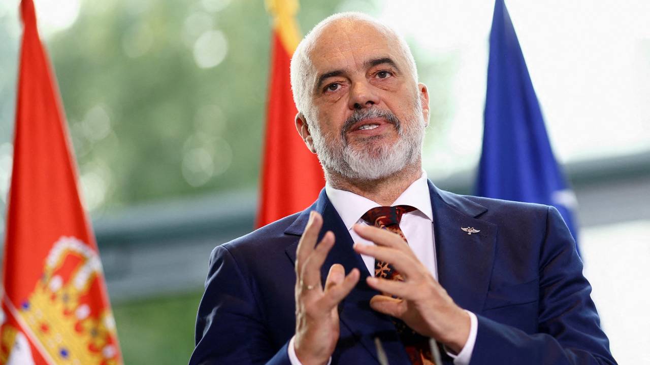 Albania's Prime Minister Edi Rama has reacted angrily to the UK government's comments about migrants arriving from his country. /Lisi Niesner/Reuters