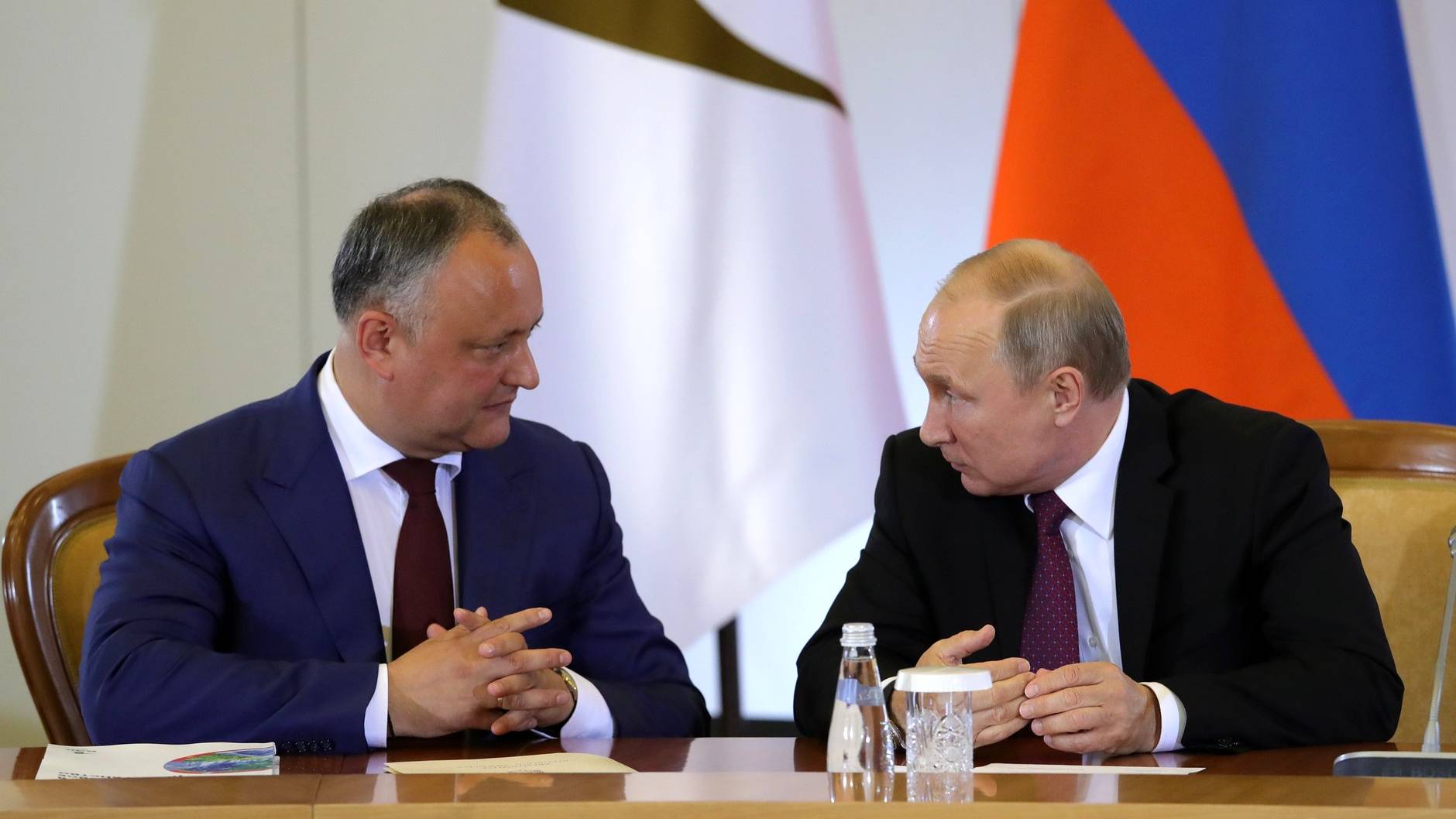 Former Moldovan leader Igor Dodon was seen as an ally to his Russian counterpart Vladimir Putin. /President of the Russian Federation/WikiCommons