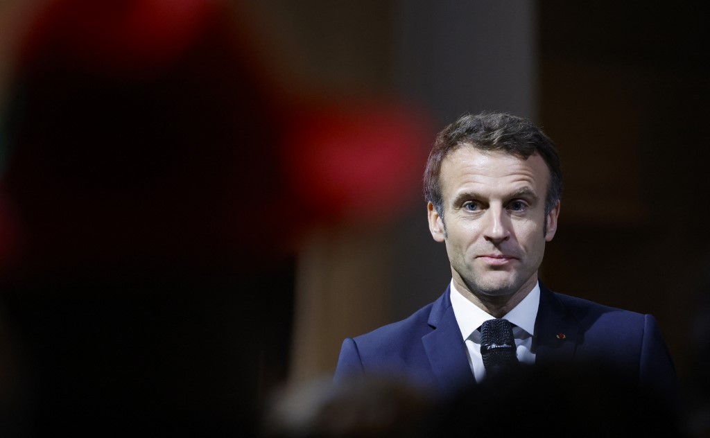 French President Emmanuel Macron says the West should consider Russia's security demands if Vladimir Putin agrees to peace talks. /Ludovic Marin/AFP
