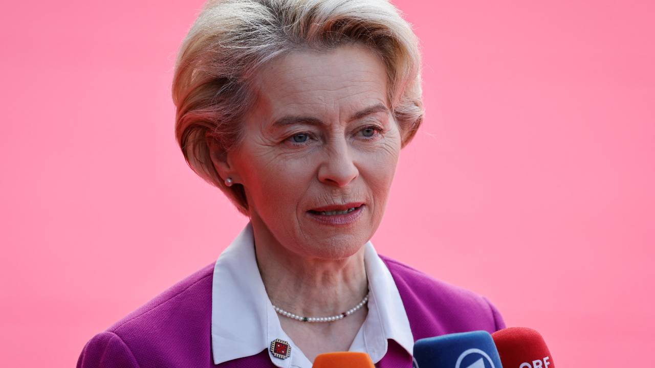 European Commission President Ursula von der Leyen has announced the EU's latest plans for sanctions against Russia. /Ludovic Marin/AFP