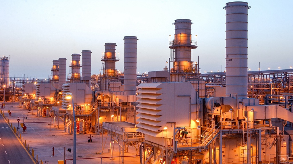 Gas facilities at Yanbu refinery of Saudi Arabia's Oil Company Saudi Aramco. /CFP Photo