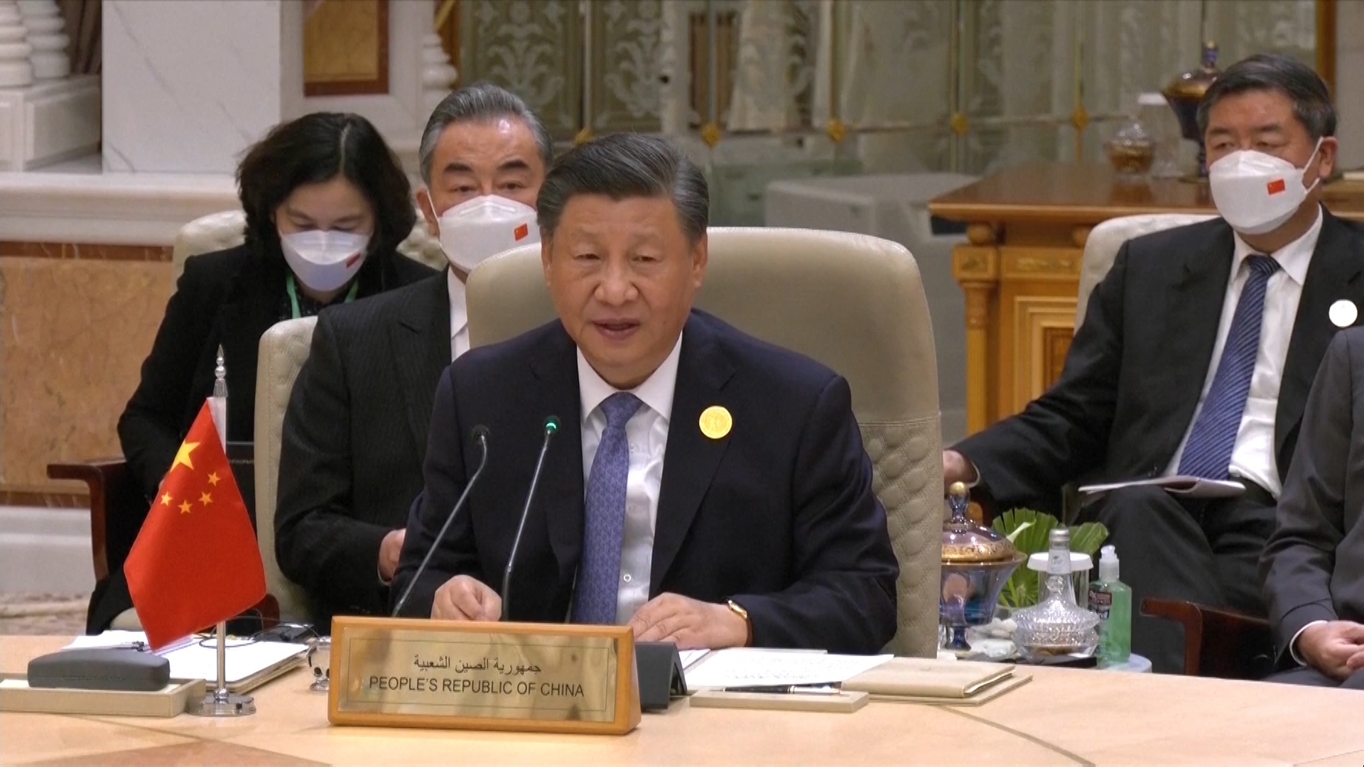 President Xi Jinping delievered a speech to the GCC Summit in Saudi Arabia./CCTV