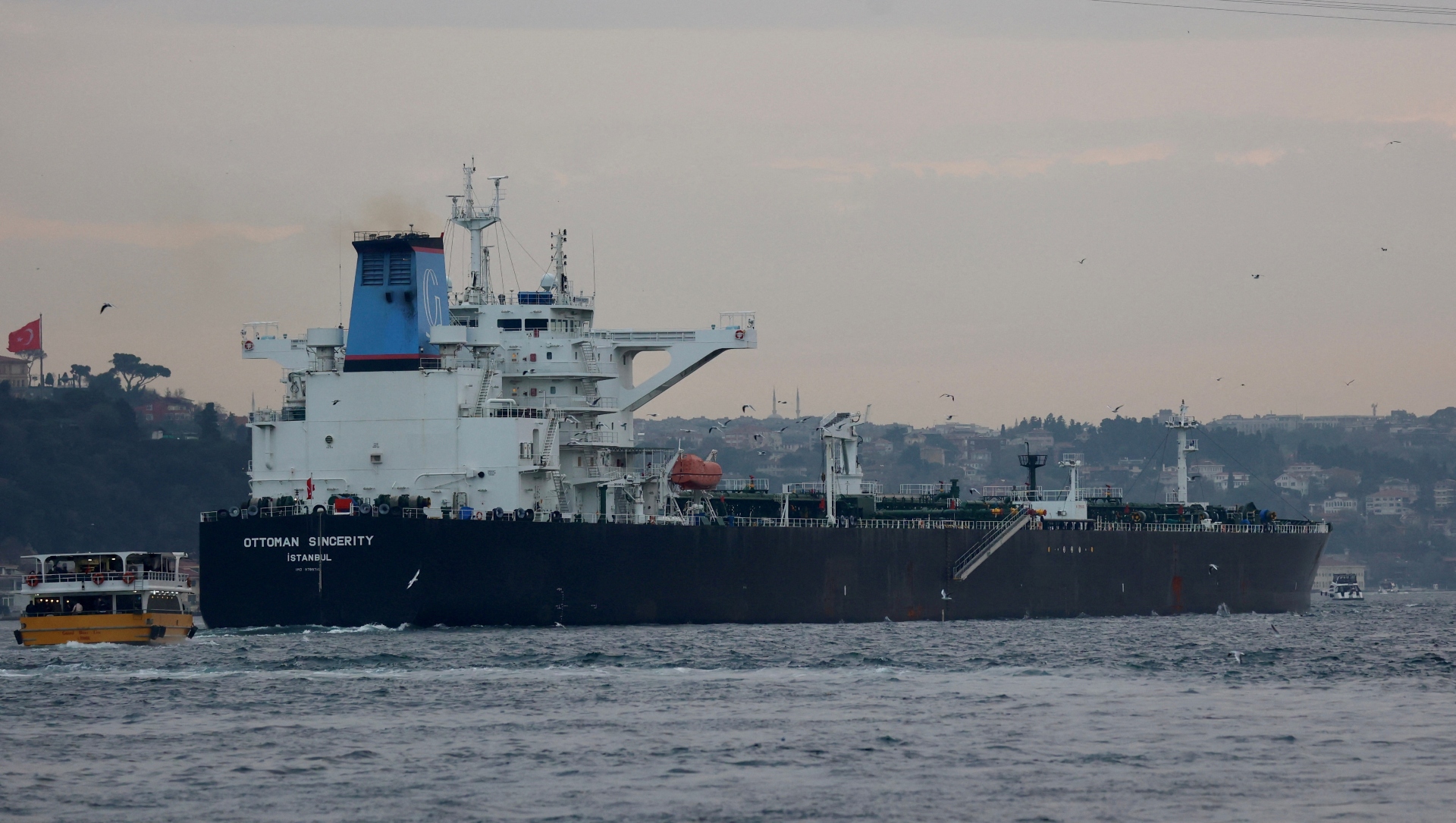 Crude oil tanker Ottoman Sincerity, carrying Kazakh crude oil, is among a group of tankers being delayed by Turkish maritime authorities in a row over insurance./Yoruk Isik/Reuters