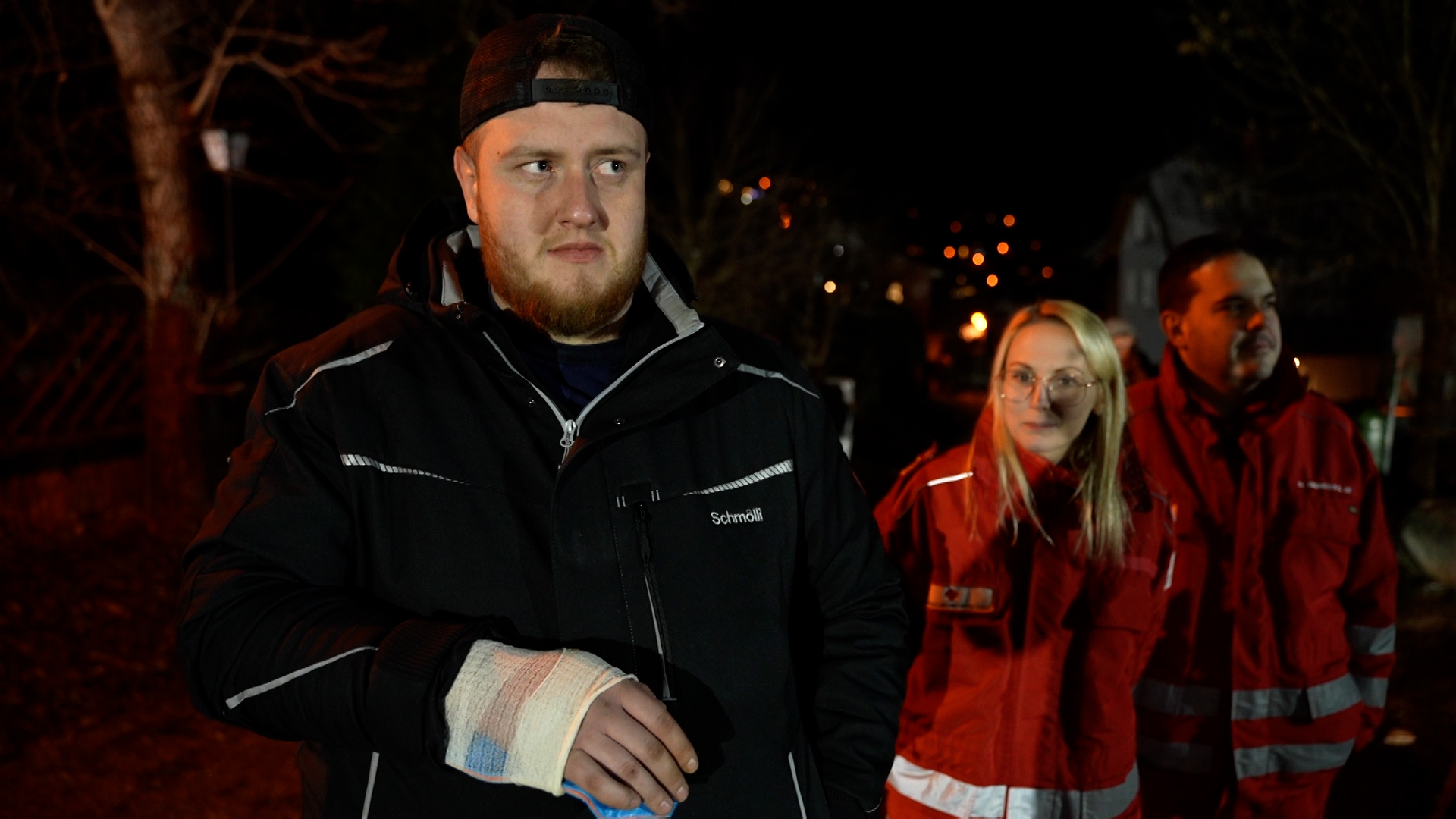 Krampus impersonator Johannes Schmölzer broke his hand during the parade in Kolbnitz./CGTN/Andreas Gasser