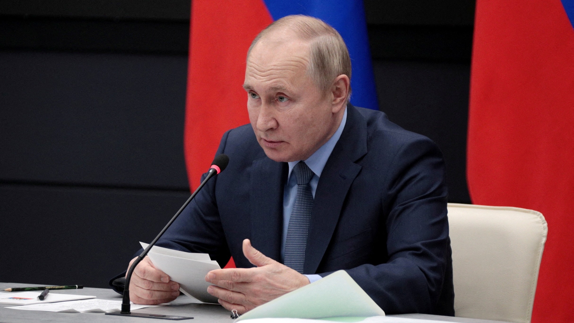 Putin said Russia was acting in the 'right direction' in Ukraine. /Sputnik/Russian Presidential Press Office/Reuters