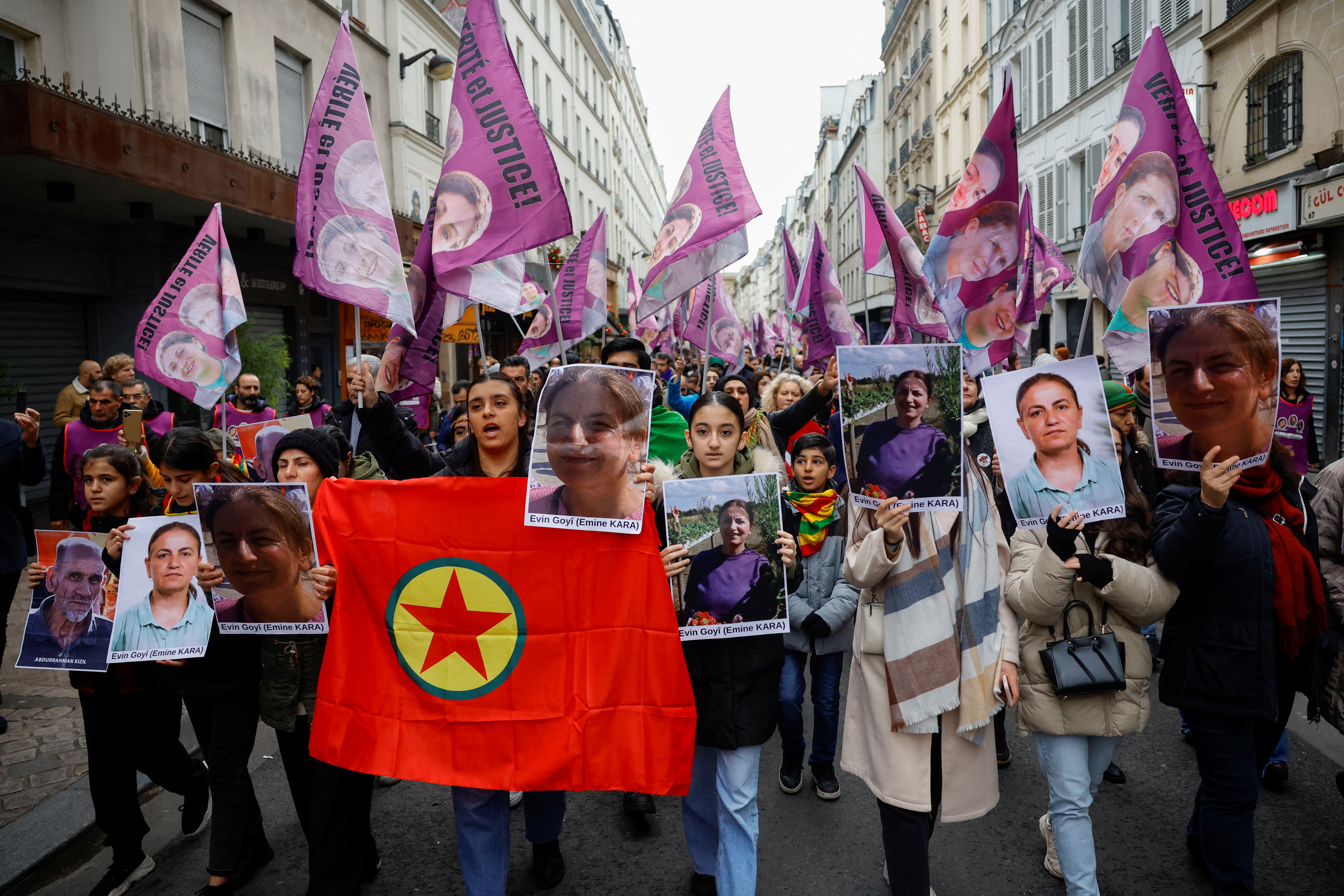 People marched in tribute to the people who were killed last Friday. Sarah Meyssonnier /Reuters
