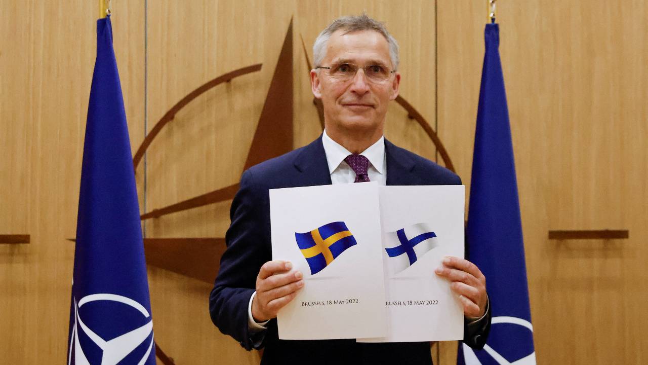 2022 was the year Finland and Sweden dropped military non-alignment in favor of applying to join NATO. /Johanna Geron/Pool/Reuters