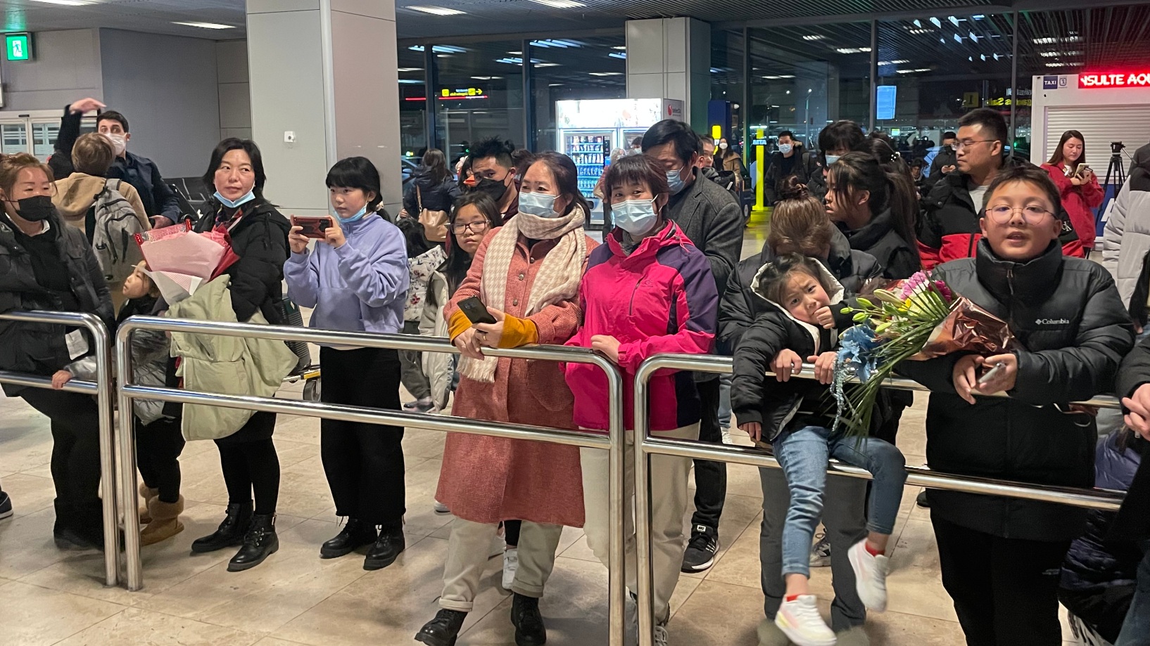 Madrid airport waiting for arrival from China.  /CGTN