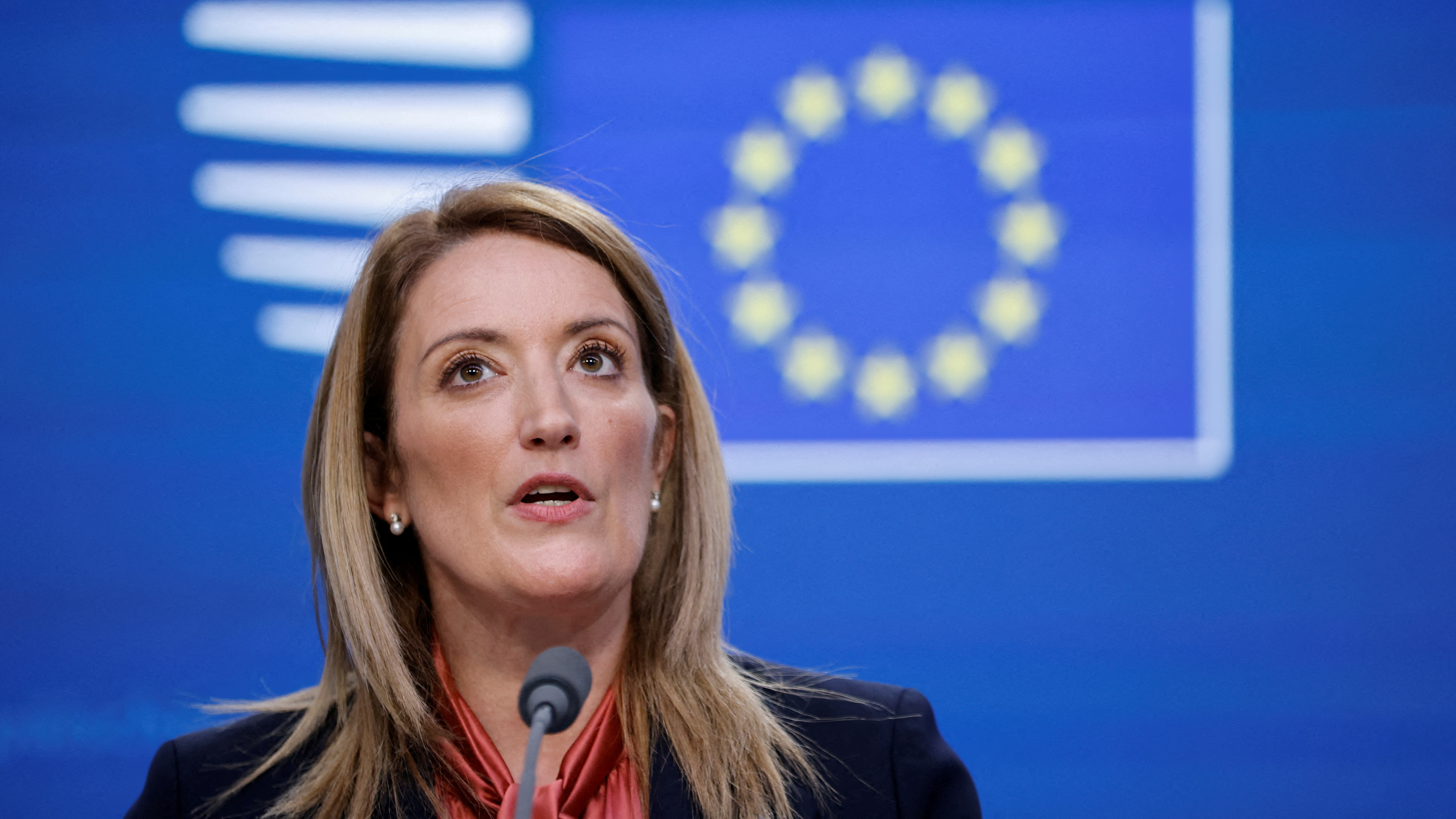 European Parliament President Roberta Metsola has announced reforms to stop corruption. /Johanna Geron/Reuters