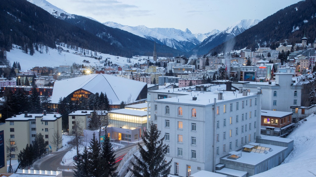 A general view of the Alpine resort of Davos where senior scientists have been joined by youth activists who want to commit their futures to climate science. /Arnd Wiegmann/Reuters