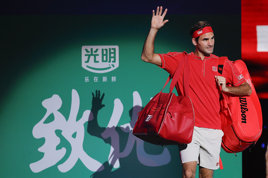 Roger the Rooster during Shanghai Tennis Masters in 2019. /CFP
