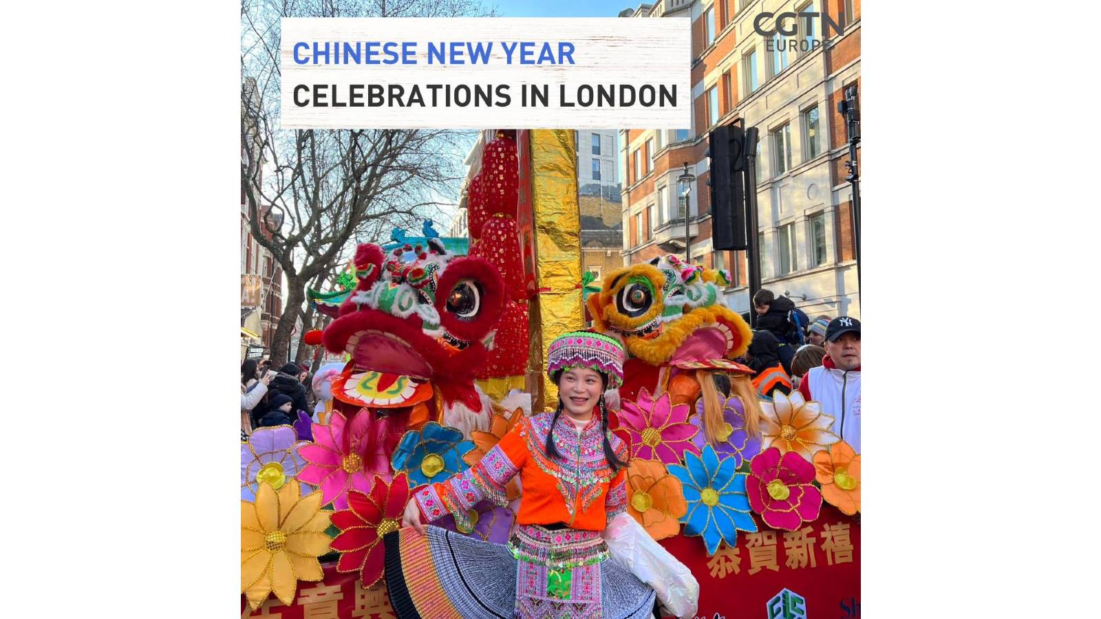 Traditional Chinese lion puppets are an important part of the London parade. /LCCA