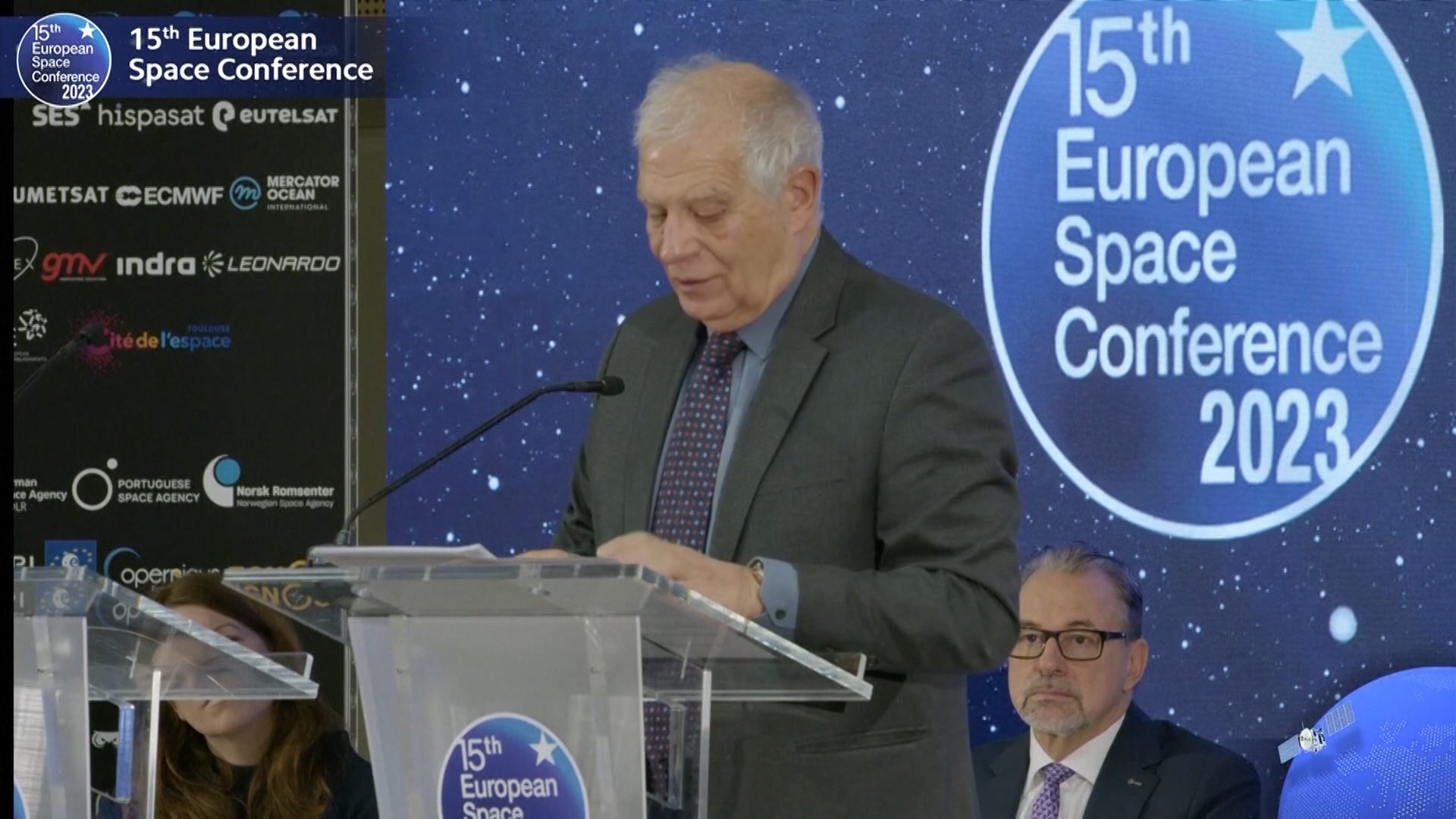 The EU's chief foreign policy advisor described space as a battlefield at the conference. /CGTN Europe