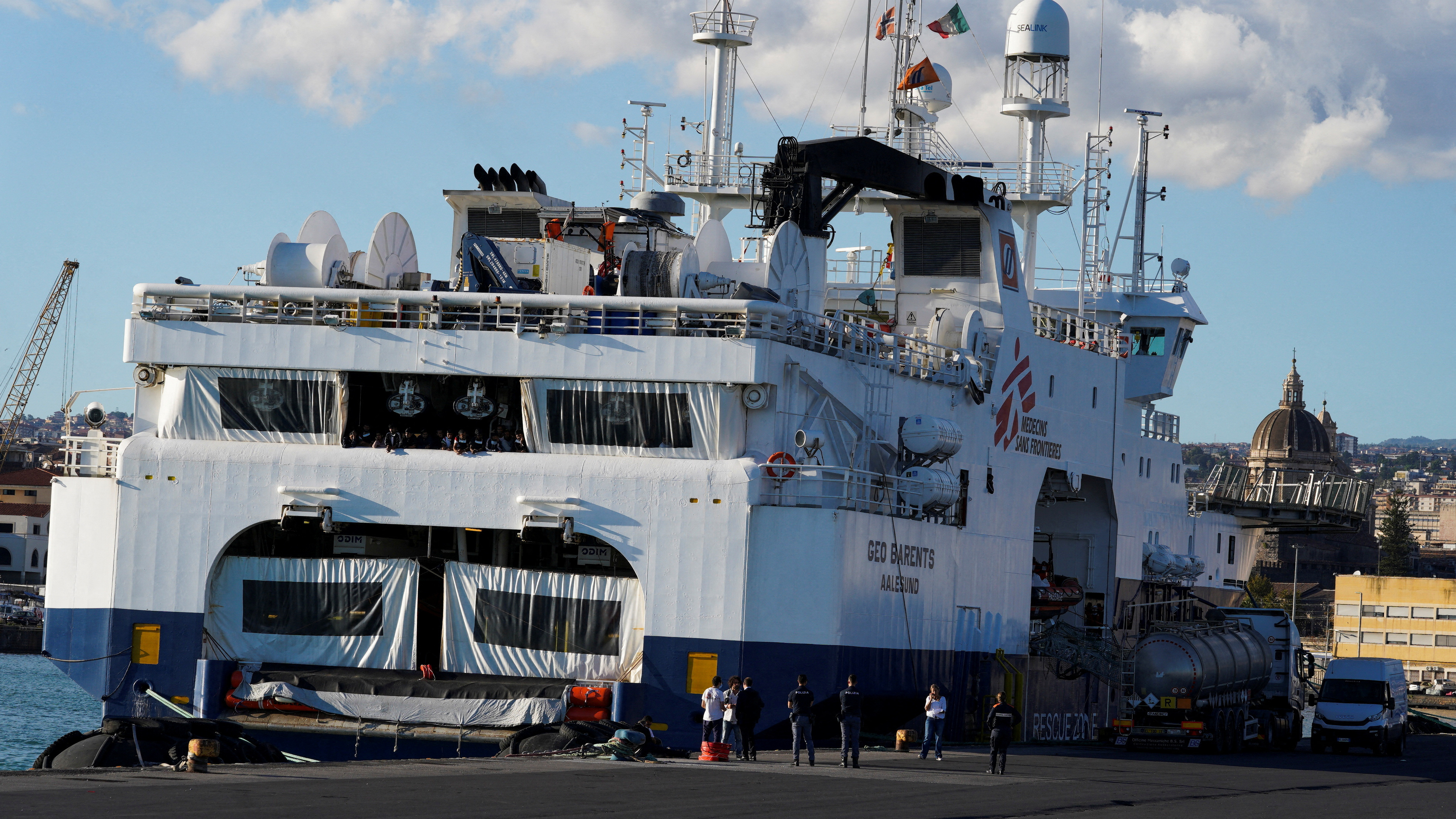The rescue ship Geo Barents. /Antonio Parrinello/Reuters