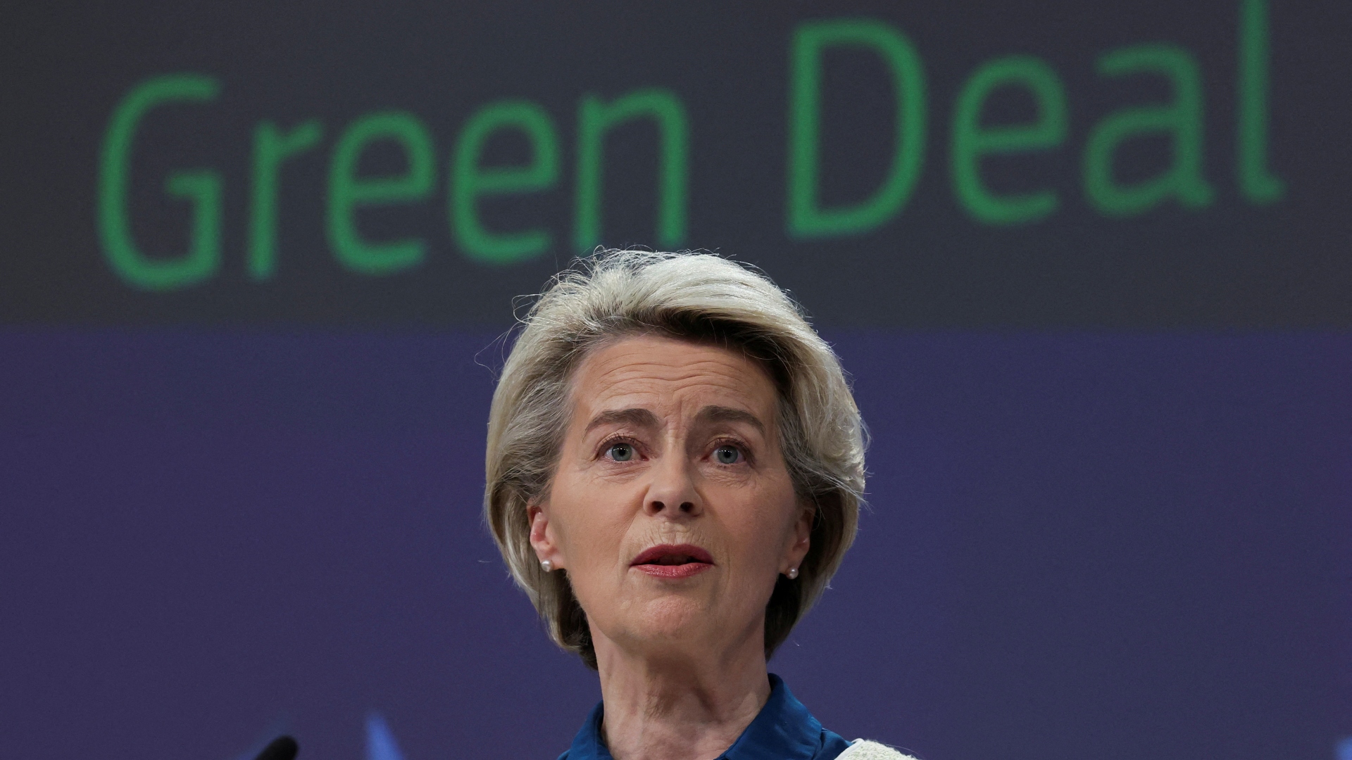 European Commission President Ursula von der Leyen is trying to open up access to the green sector but ensure smaller states don't get out bid by the likes of France and Germany./Yves Herman/Reuters
