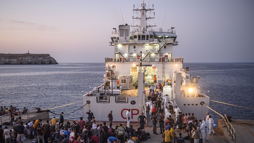 Over 1,700 migrants were rescued off the island of Lampedusa last August. /Antonio Masiello/Getty 