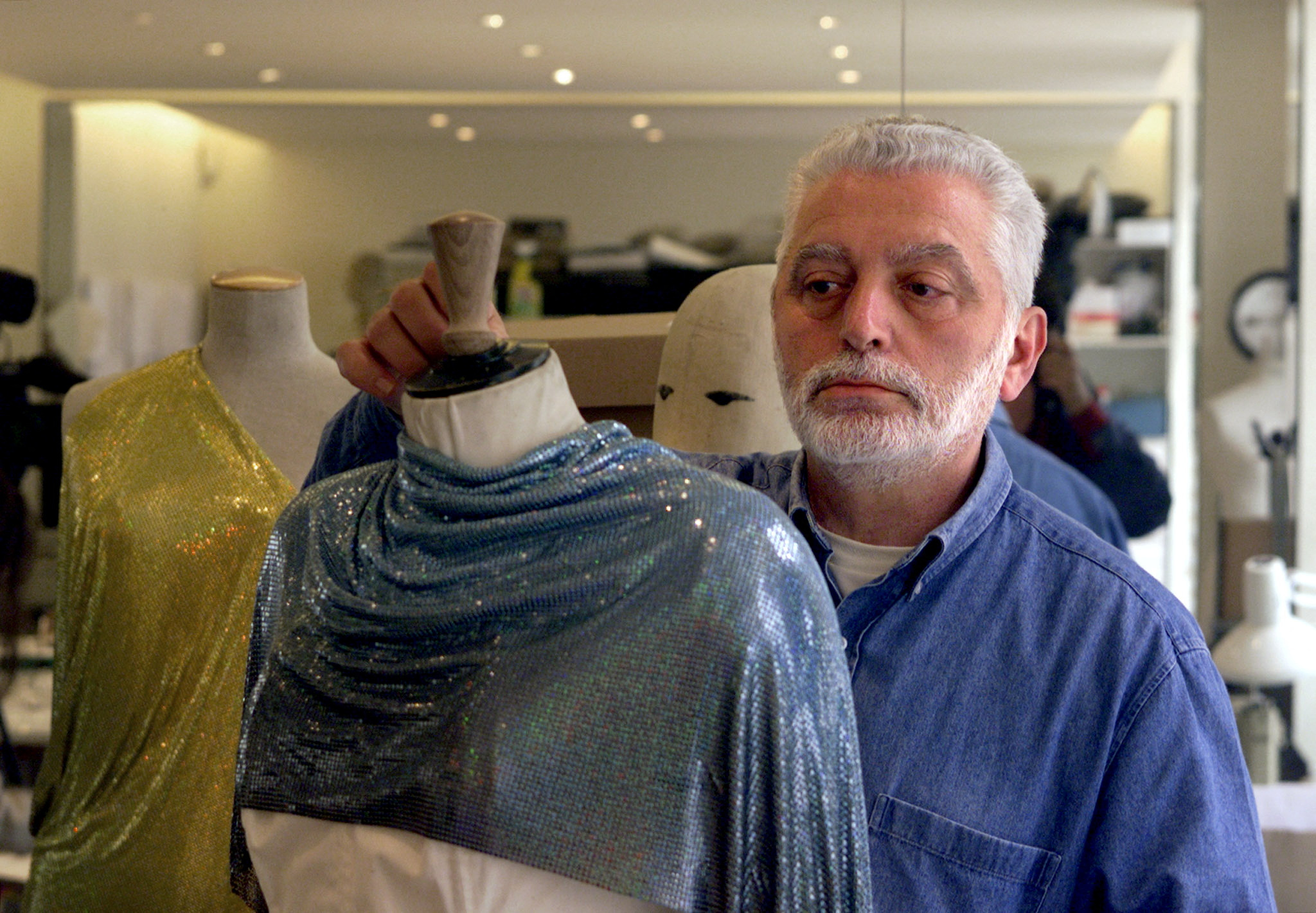 Rabanne in his Paris workshop. /Reuters