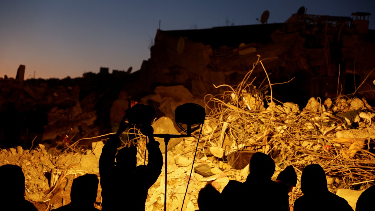 The desperate search continues day and night – here, in Kahramanmaras, Türkiye. /Suhaib Salem/Reuters