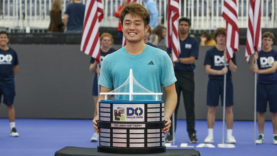 Wu is ranked in the world's top 100 men's tennis players following victory in Dallas./George Walker/Getty Images via CFP/