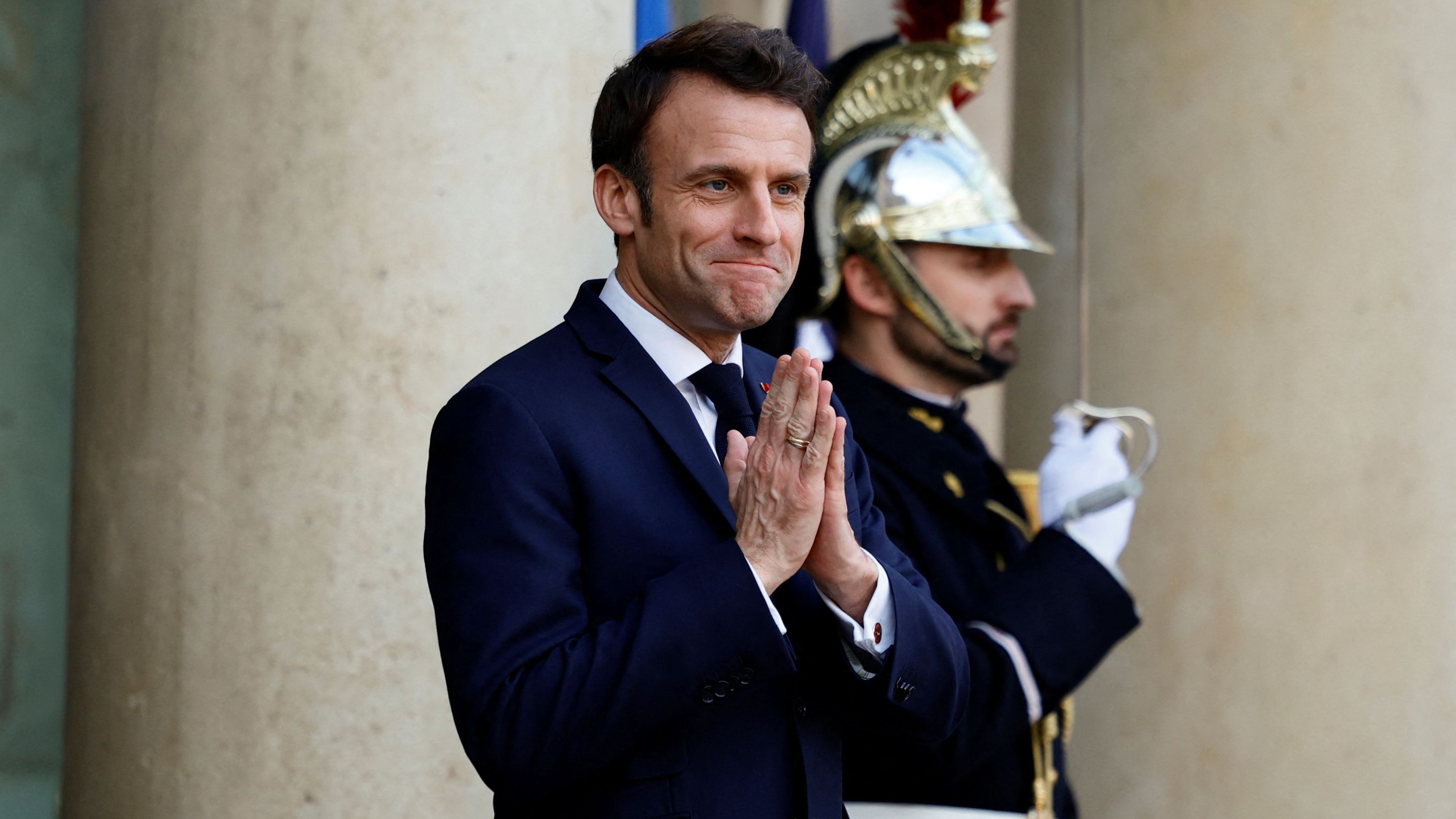 French President Emmanuel Macron has been discussing different strategies over the Ukraine conflict. /Sarah Meyssonnier/Reuters