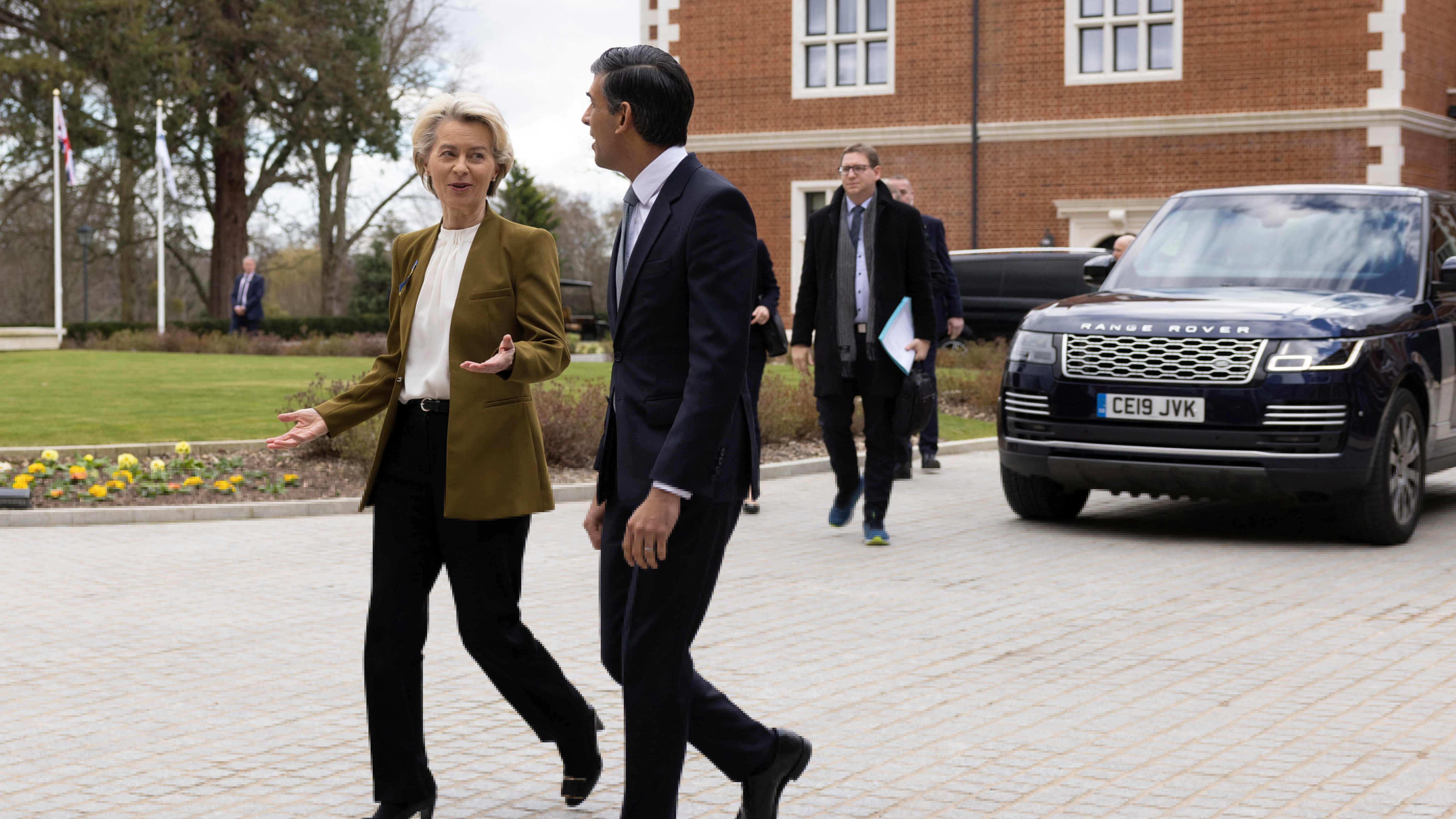 Sunak and von der Leyen held talks at Windsor earlier on Monday. /Reuters/Pool