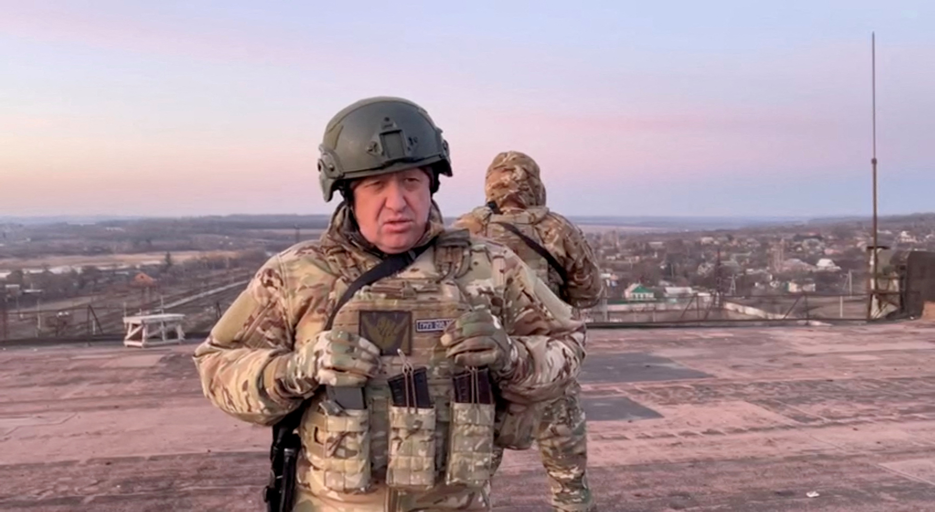 Yevgeny Prigozhin, founder of Russia's Wagner mercenary force, released a social media video from Paraskoviivka, where he called for Ukraine to withdraw from Bakhmut. /Reuters via third party.