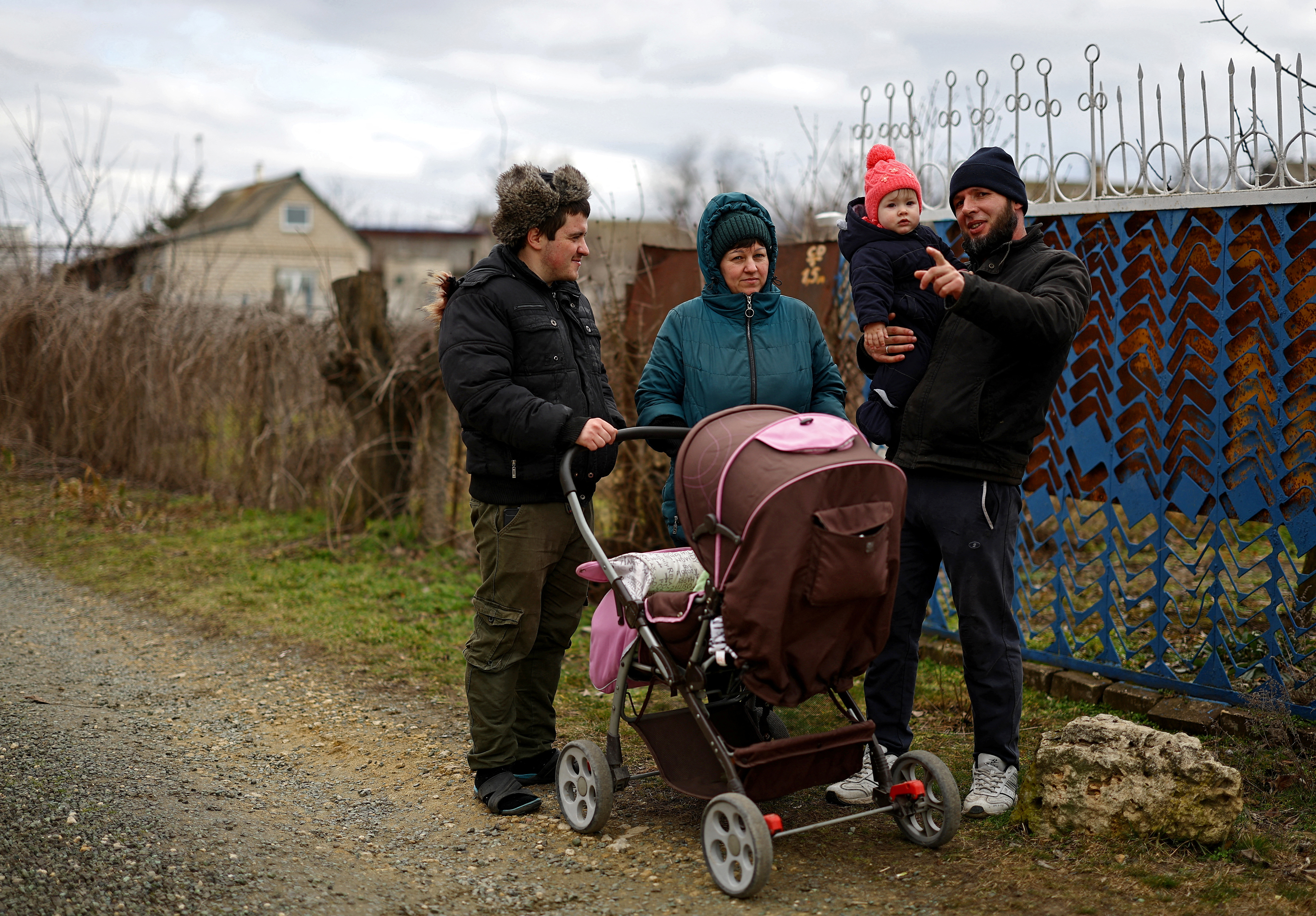 Oleksii Markelov and Natalia Lukina, who gave birth to baby Kateryna during the Russian occupation of Kherson, say Russian forces pressured other parents to register their babies as Russian citizens. Reurters/Lisi Niesner.