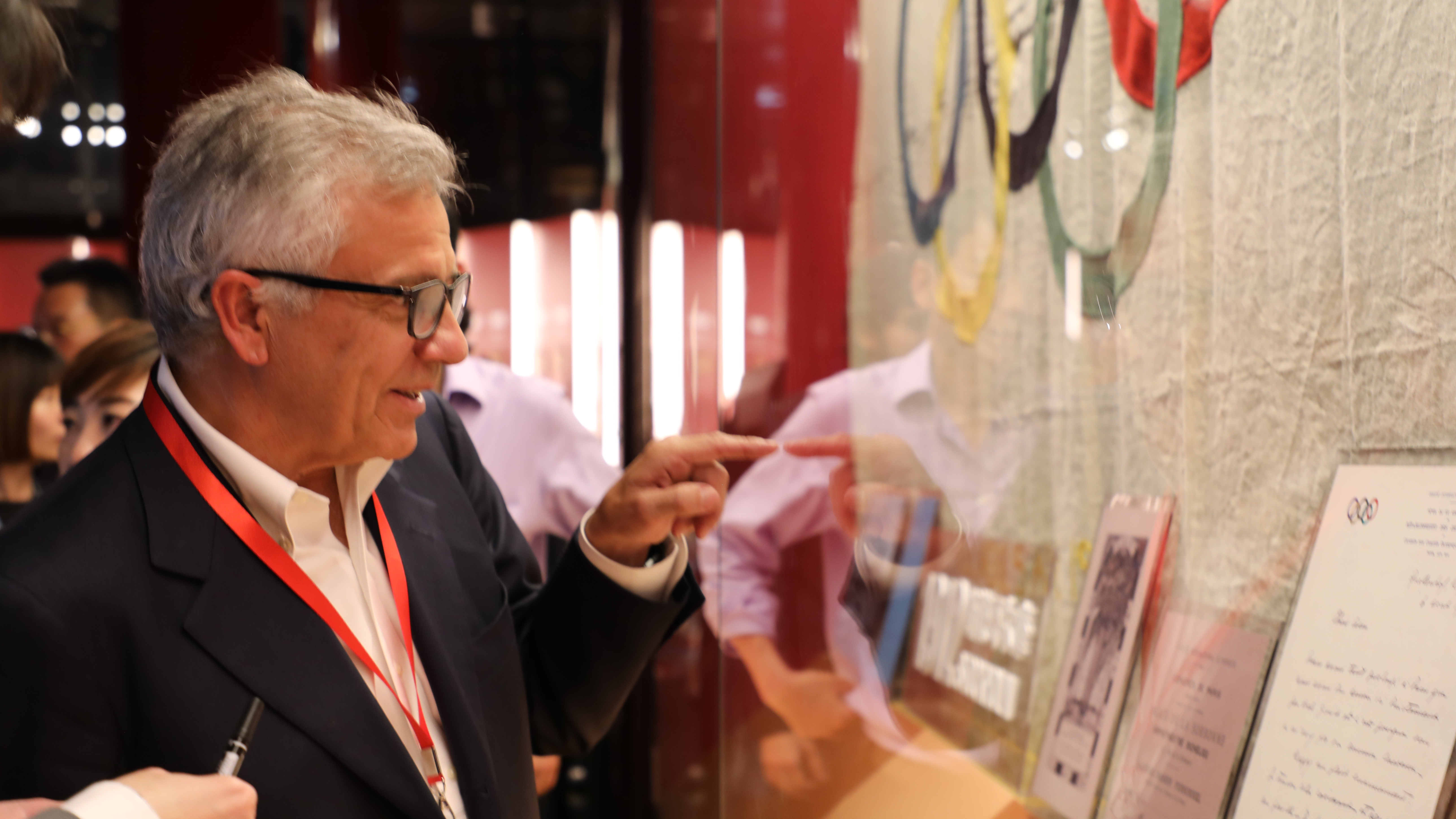 A visit to the IOC Precious Relics section at the Beijing Olympic Expo Exhibition Hall in the Forbidden City, Beijing, 2019. /Samaranch Foundation