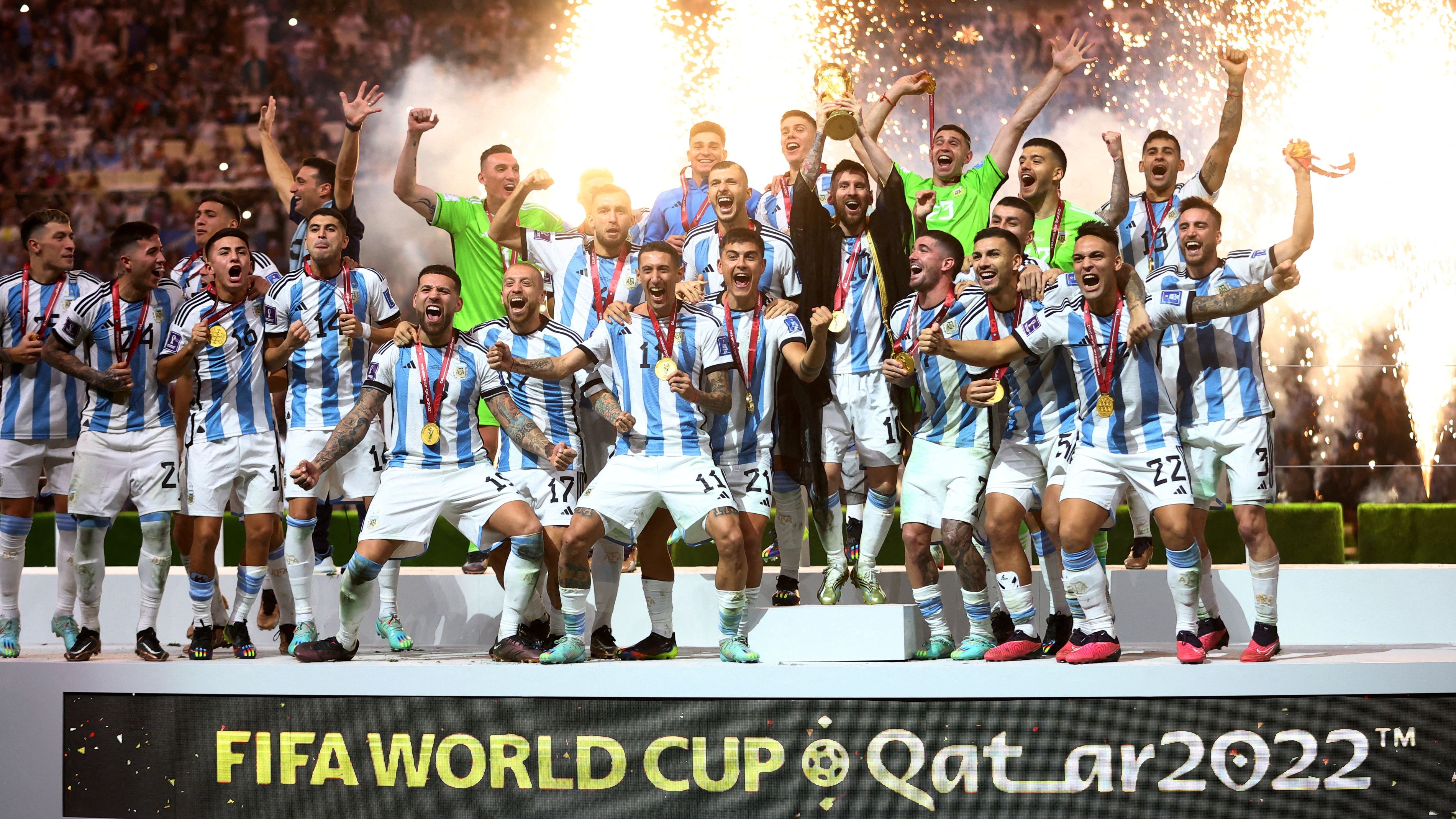 Captain Lionel Messi and his Argentina team-mates won the World Cup in Qatar in December./ Carl Recine/Reuters