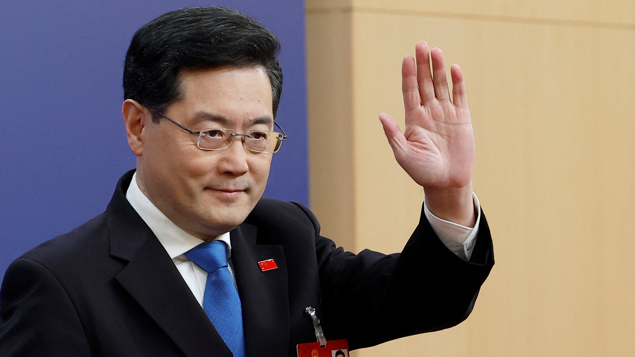 Chinese senior diplomat Qin Gang hopes for a peaceful resolution. /Thomas Peter /Reuters 