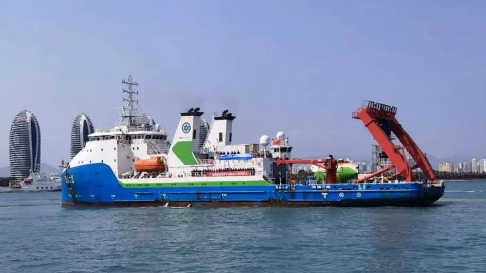 China's scientific research ship Tansuo-1 returned from deep-sea action this week. /Institute of Deep-sea Science and Engineering