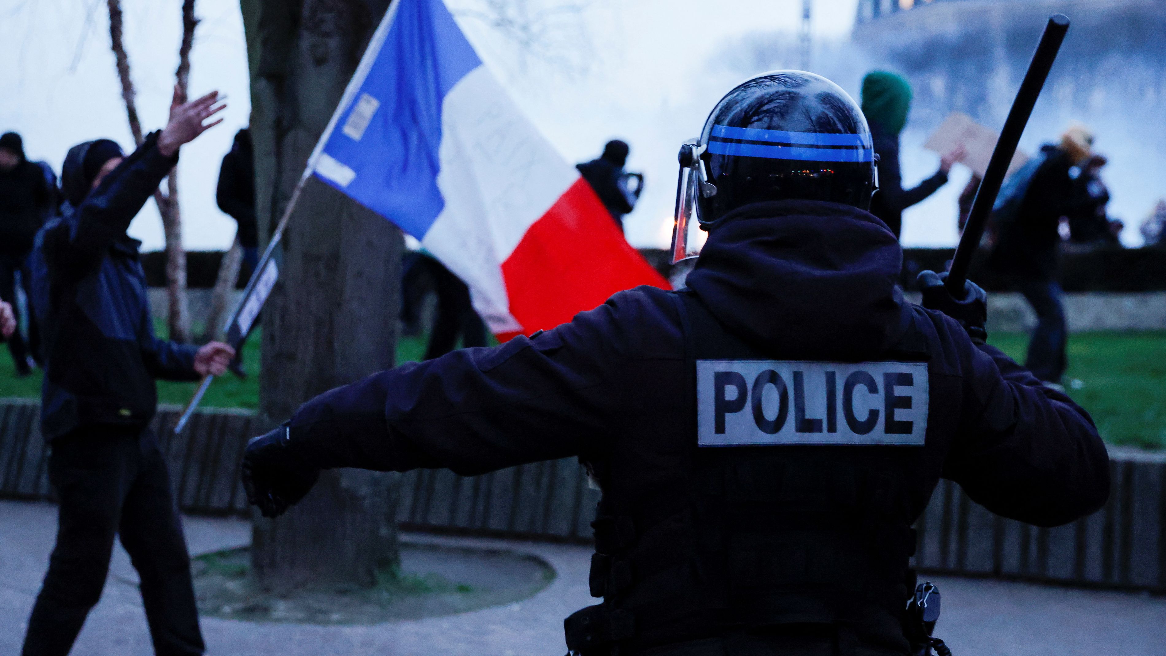 More protests have broken out after the French government used a special clause in the constitution to push the pensions reform bill through. /Pascal Rossignol /Reuters