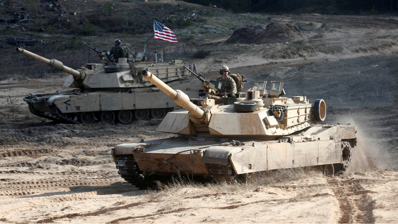 The U.S. M1A1 Abrams tanks include depleted-uranium armor plating. /Ints Kalnins/Reuters