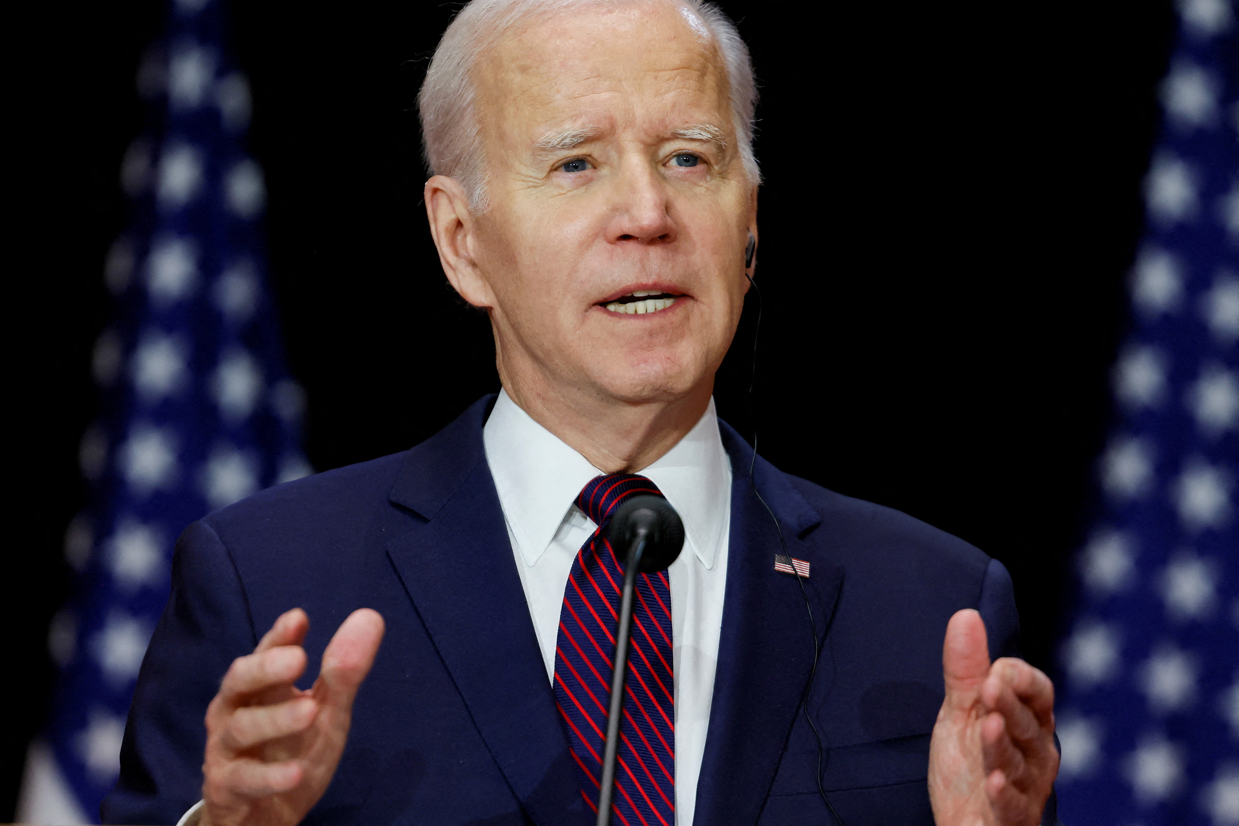 U.S. President Joe Biden says the sole purpose of his country's nuclear weapons arsenal is to deter attacks on the country. /Blair Gable/Reuters