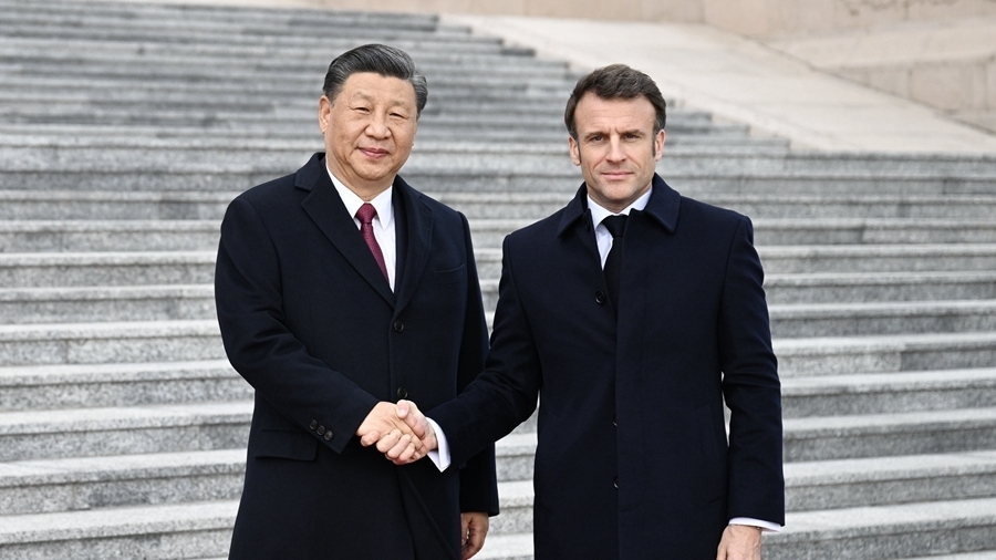 President Xi Jinping and Emmanuel Macron concluded a three-day state visit by signing a joint declaration./Xinhua/Xie Huanchi