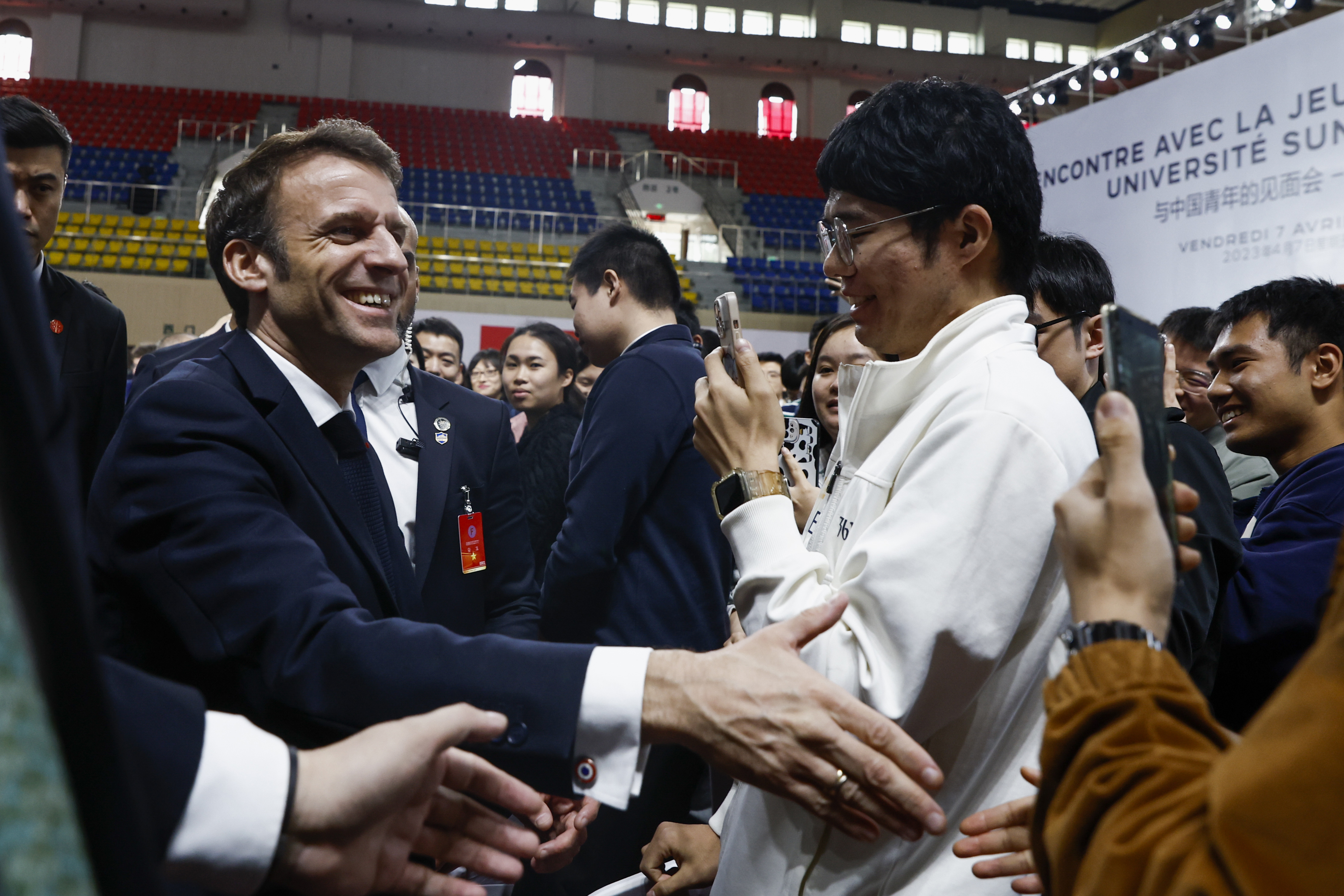 French President Macron has led trade delegates on a three day trip to China. Source: /Gonzalo Fuentes/AP   