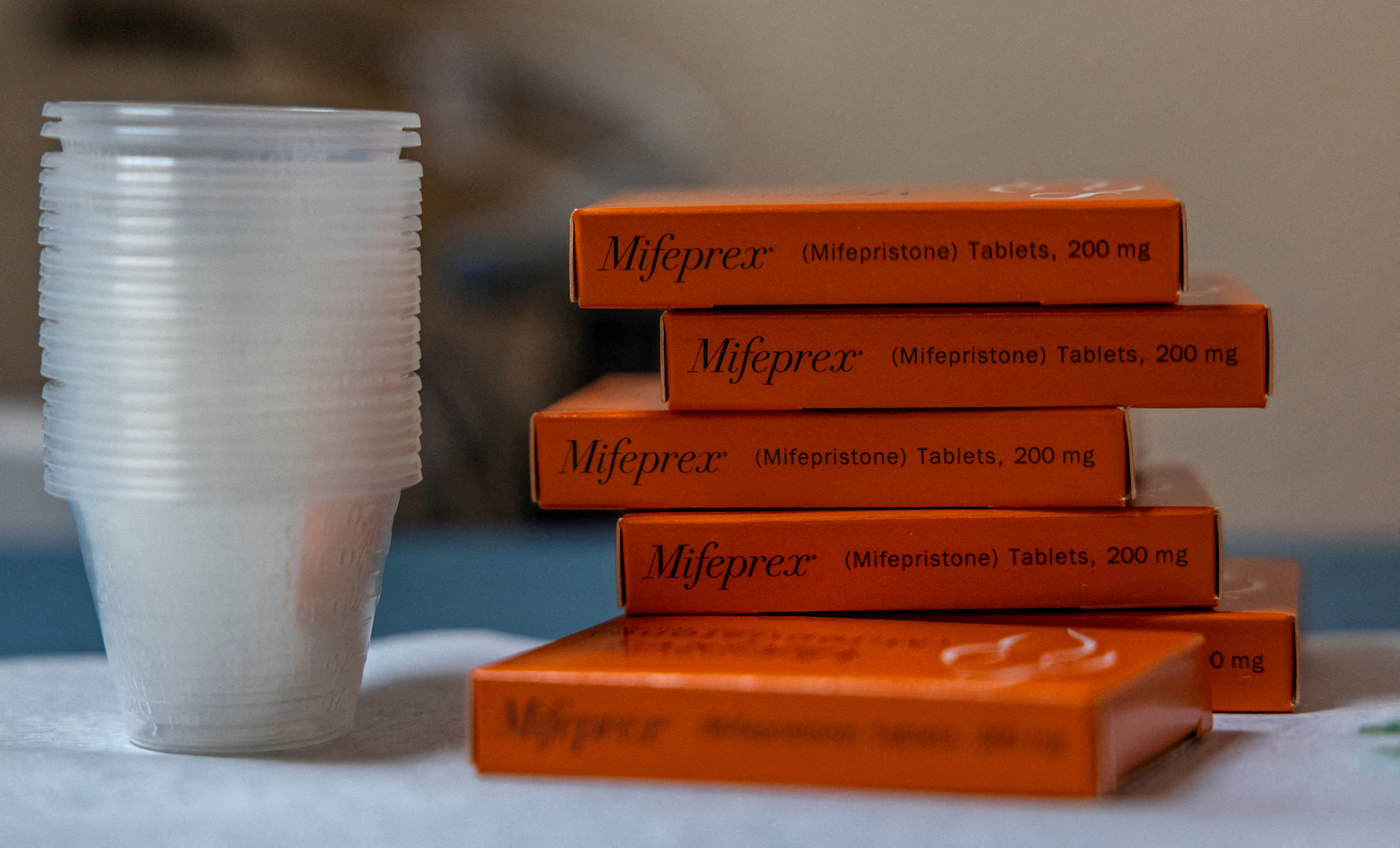 Boxes of mifepristone prepared for patients at Women's Reproductive Clinic of New Mexico, in Santa Teresa, U.S. /Evelyn Hockstein / Reuters