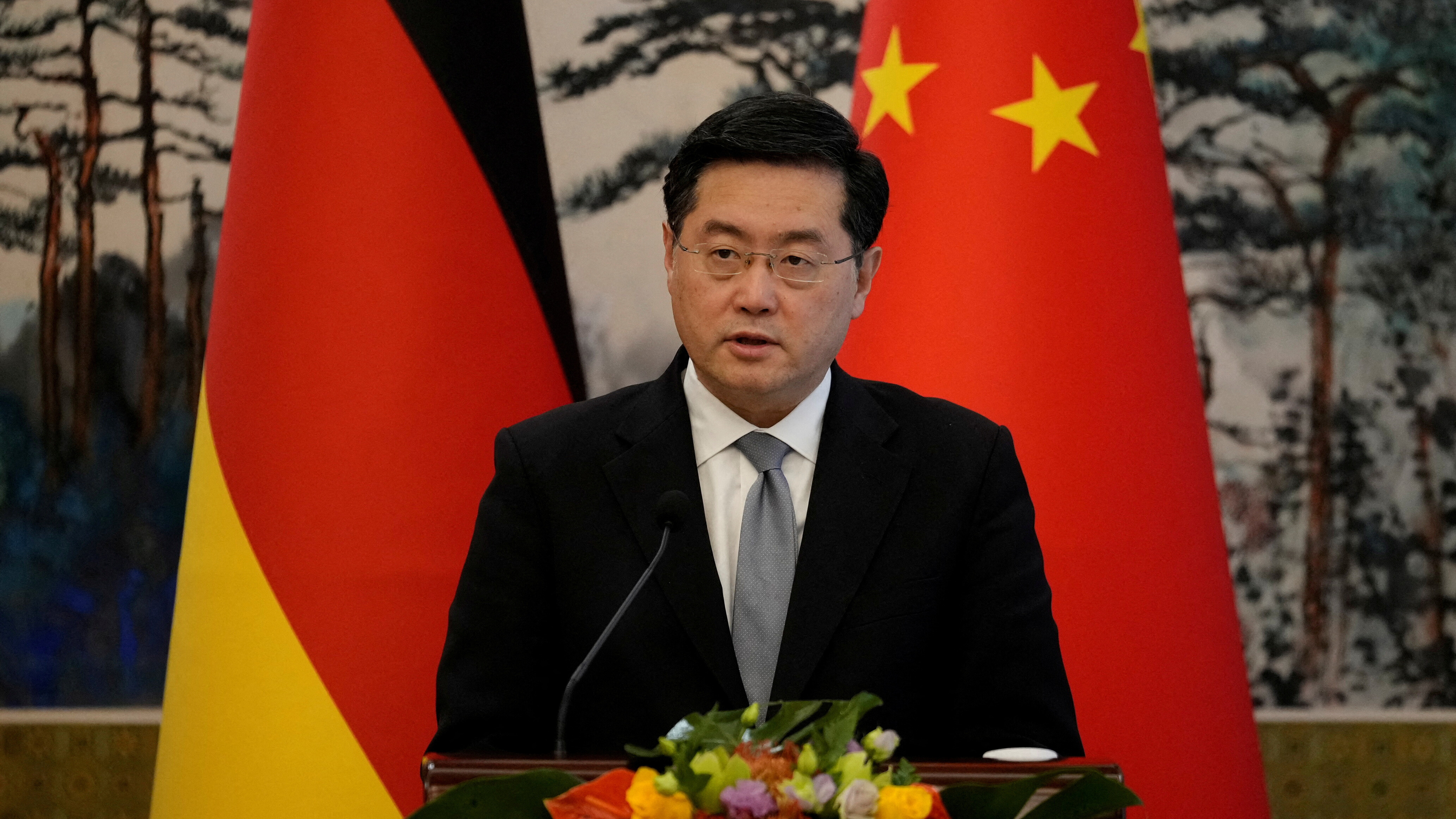Qin Gang says China's economic relationship with Germany is mutually beneficially and has urged more trading cooperation between the two nations in the future./Suo Takekuma/Reuters.