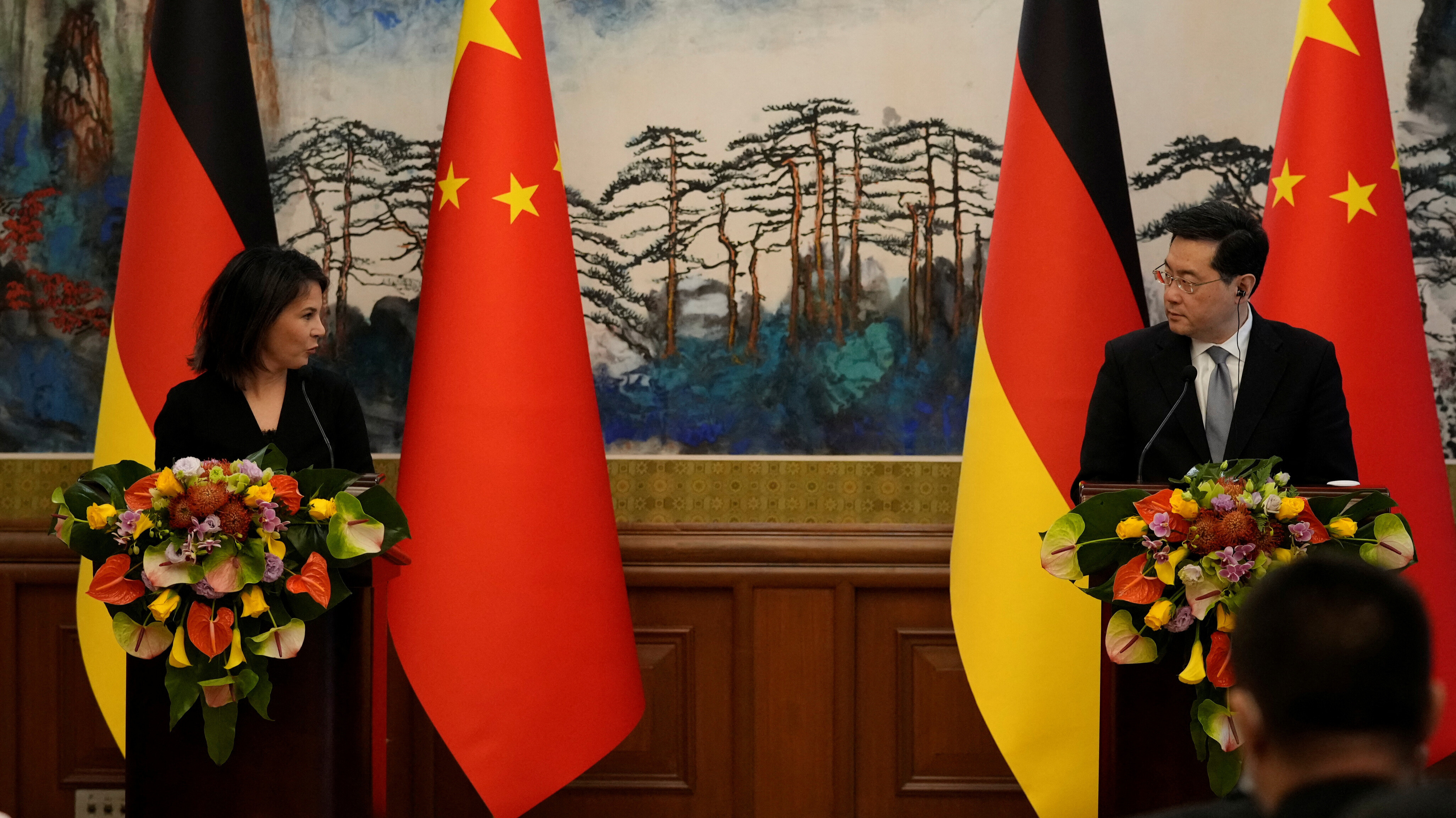 China and Germany both endorsed the need to find diplomatic resolutions to the ongoing issues following a meeting between the countries' foreign ministers./Suo Takekuma/Reuters.