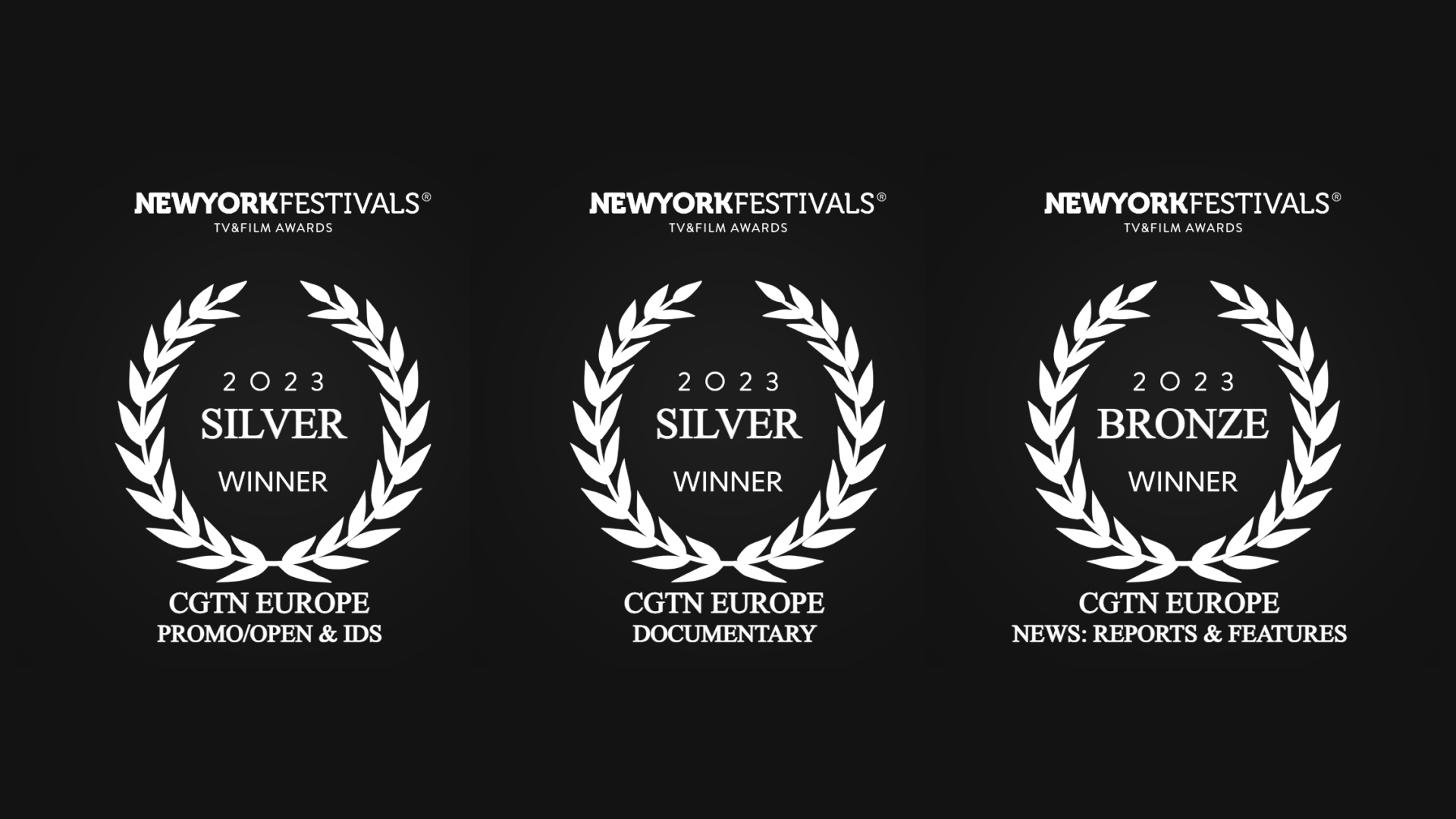 CGTN Europe wins three awards at New York Festivals' TV and Film gala