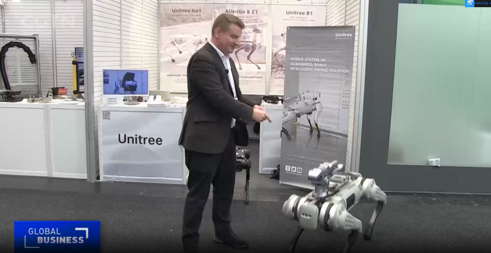 Sales of Chinese-made robo-dogs to Europe have helped to boost China's economy in the first few months of the year. /CGTN.