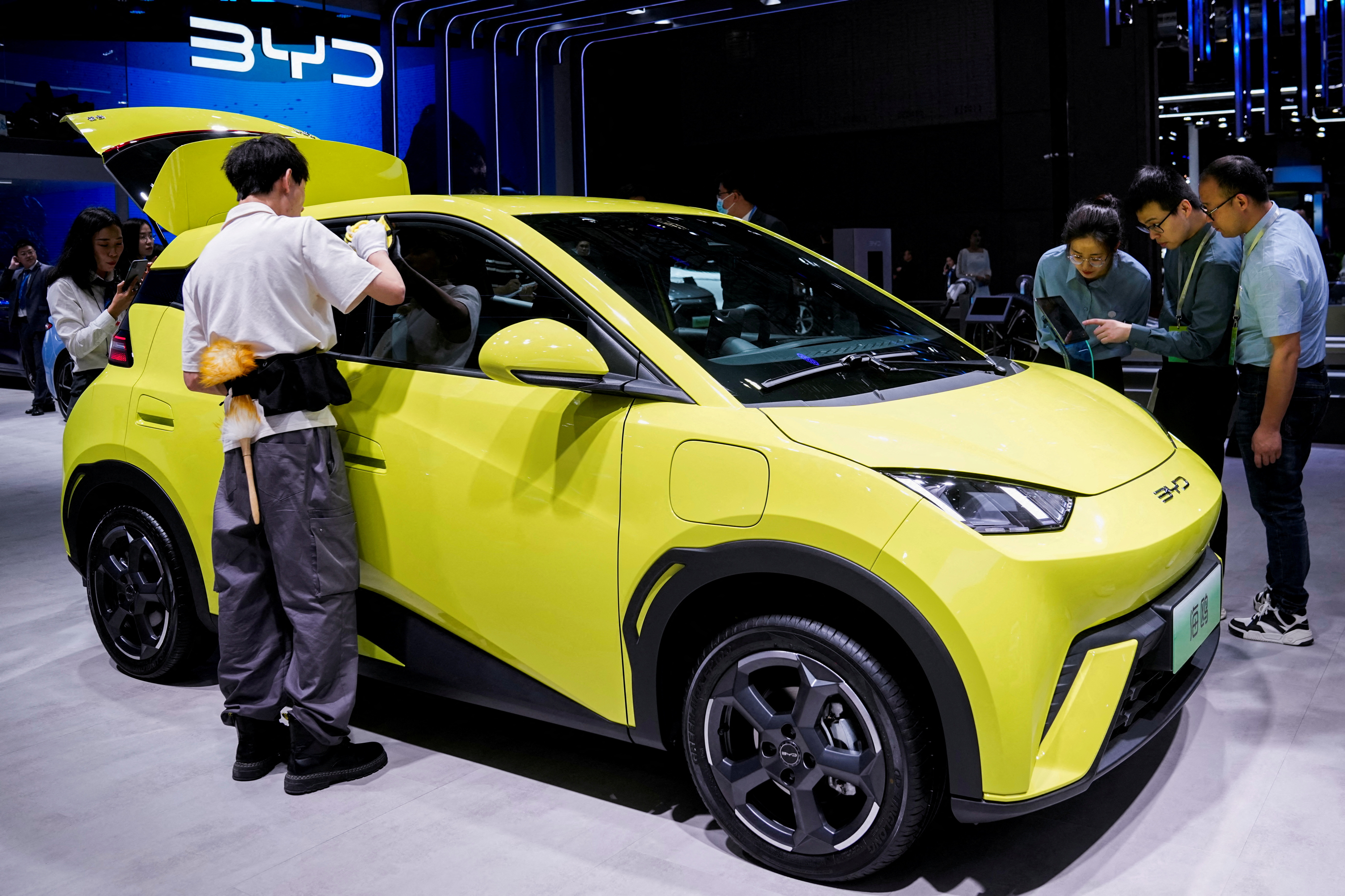 Chinese car manufacturer BYD sold more electric cars than any other manufacturer in the world - including rival Tesla - in 2022. BYD sold 1.85 million battery powered and plug-in hybrid EVs last year./Reuters/Aly Song.